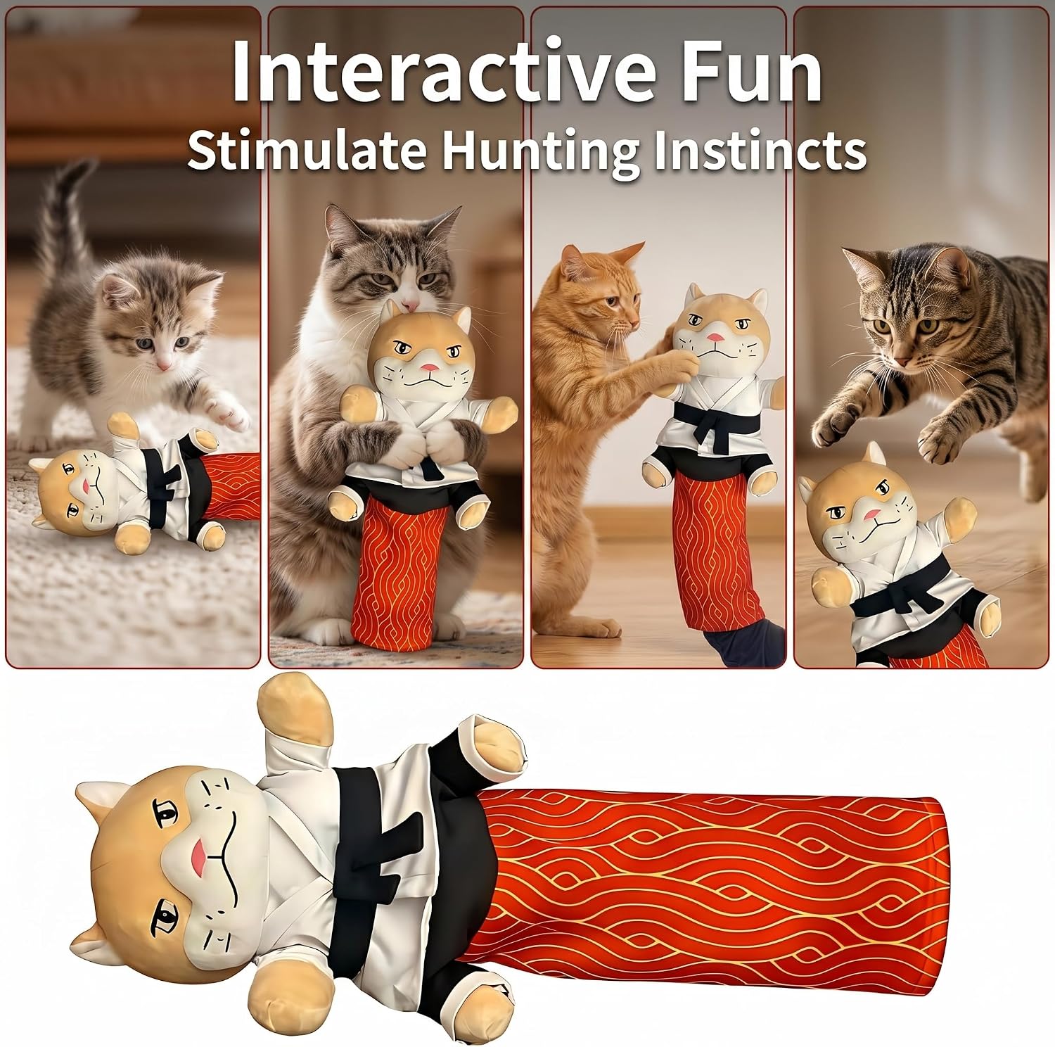 Cat Puppet Toy, Cat Wrestling Glove, Cat Wrestling Puppet, Cat Play Glove | With Full-Coverage Arm Sleeves, Can Play Interactive Boxing and Arm Wrestling Games with Your Cats, For Cats of All Ages