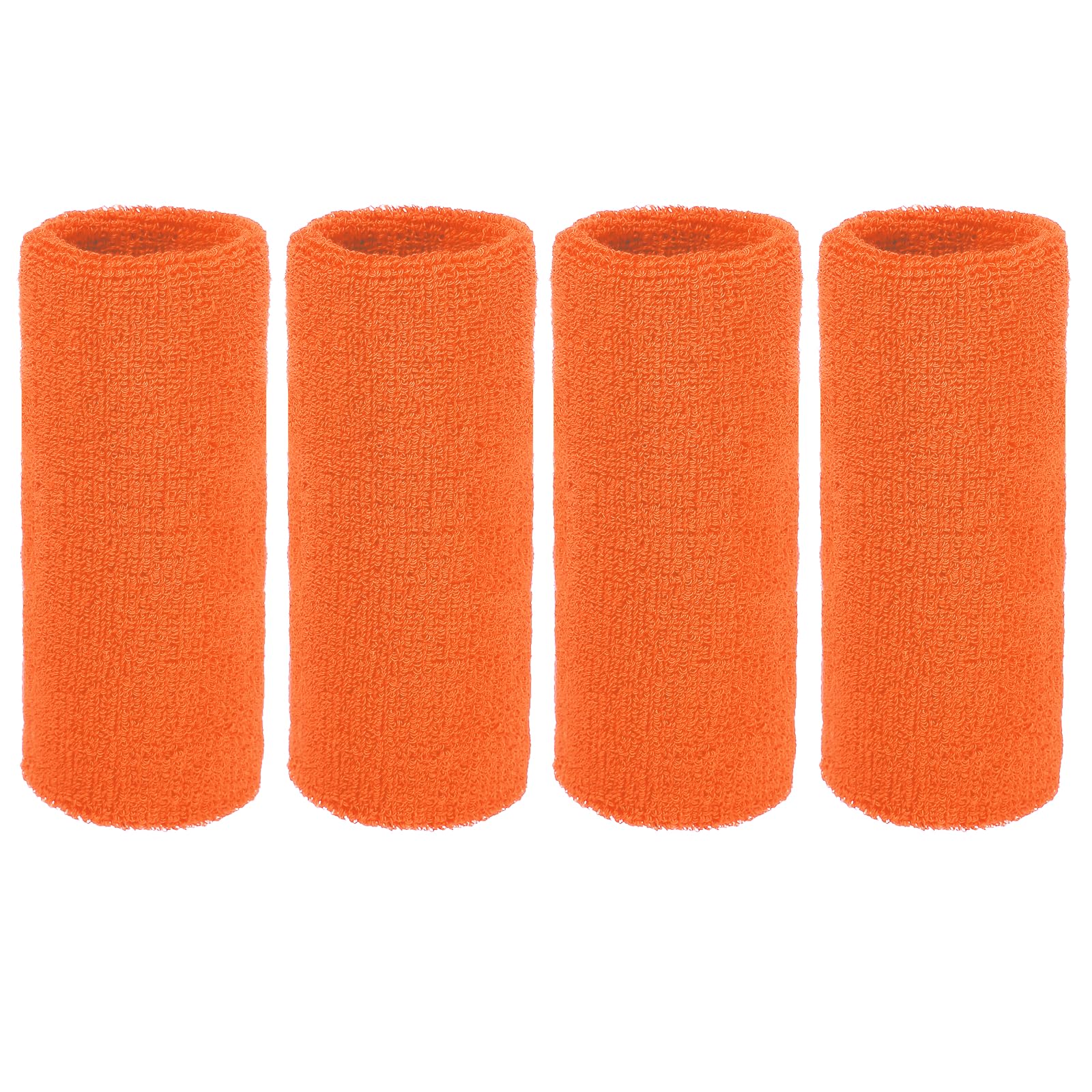 YELARXI Wristbands Sweatbands, Wrist Bands for Sweat Sports Wristbands 6x3 in & 4 Pack & Orange-Fitting for (Tennis/Basketball/Football/Running/Working Out/Men & Women) โ image 1