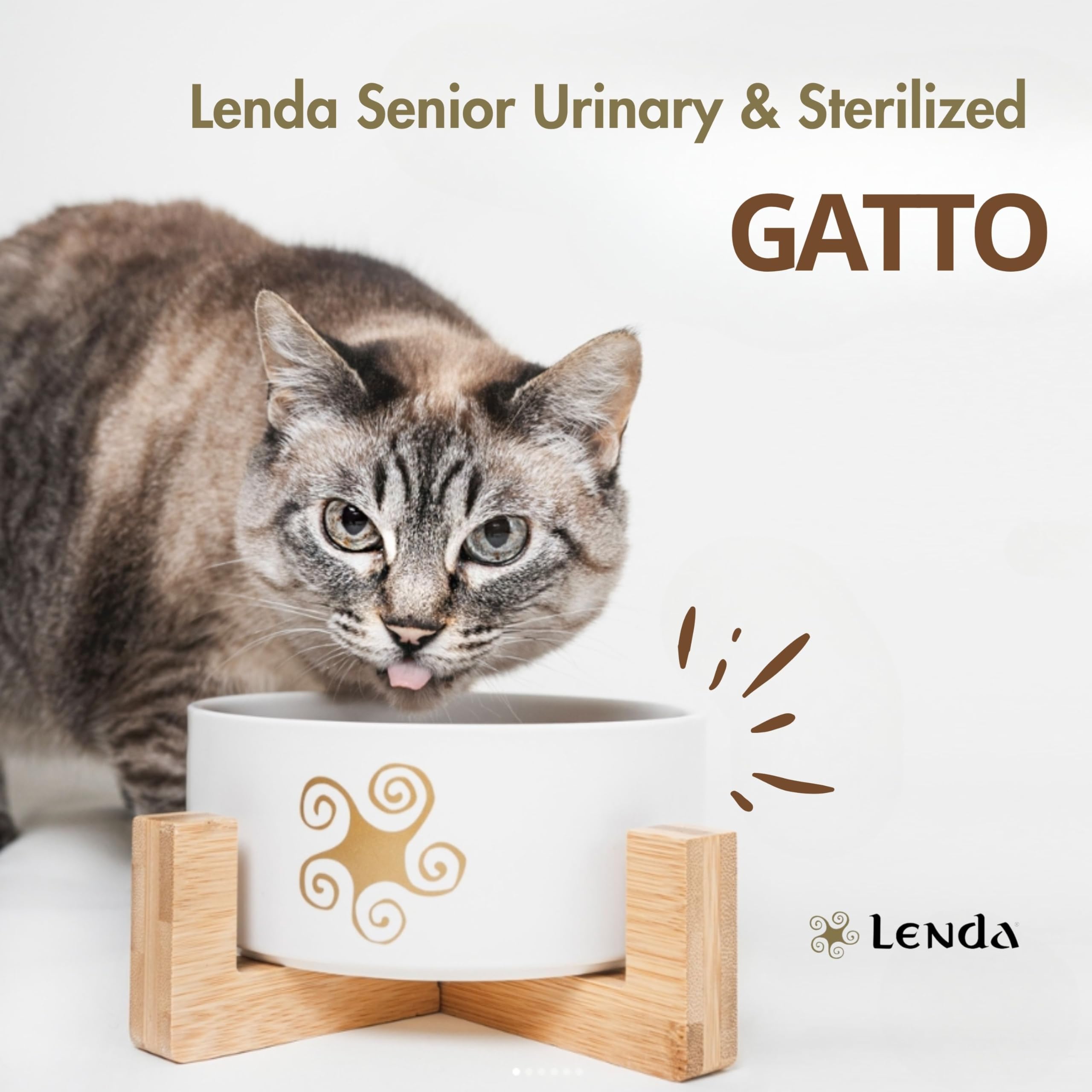 Lenda Gatto Senior Urinary & Sterilized 7 kg - Crocchette Urinary Senza Cereali per Gatti Anziani Sterilizzati - Supporto Urinarie - Con Condroprotettori - Croccantini Naturale Completo