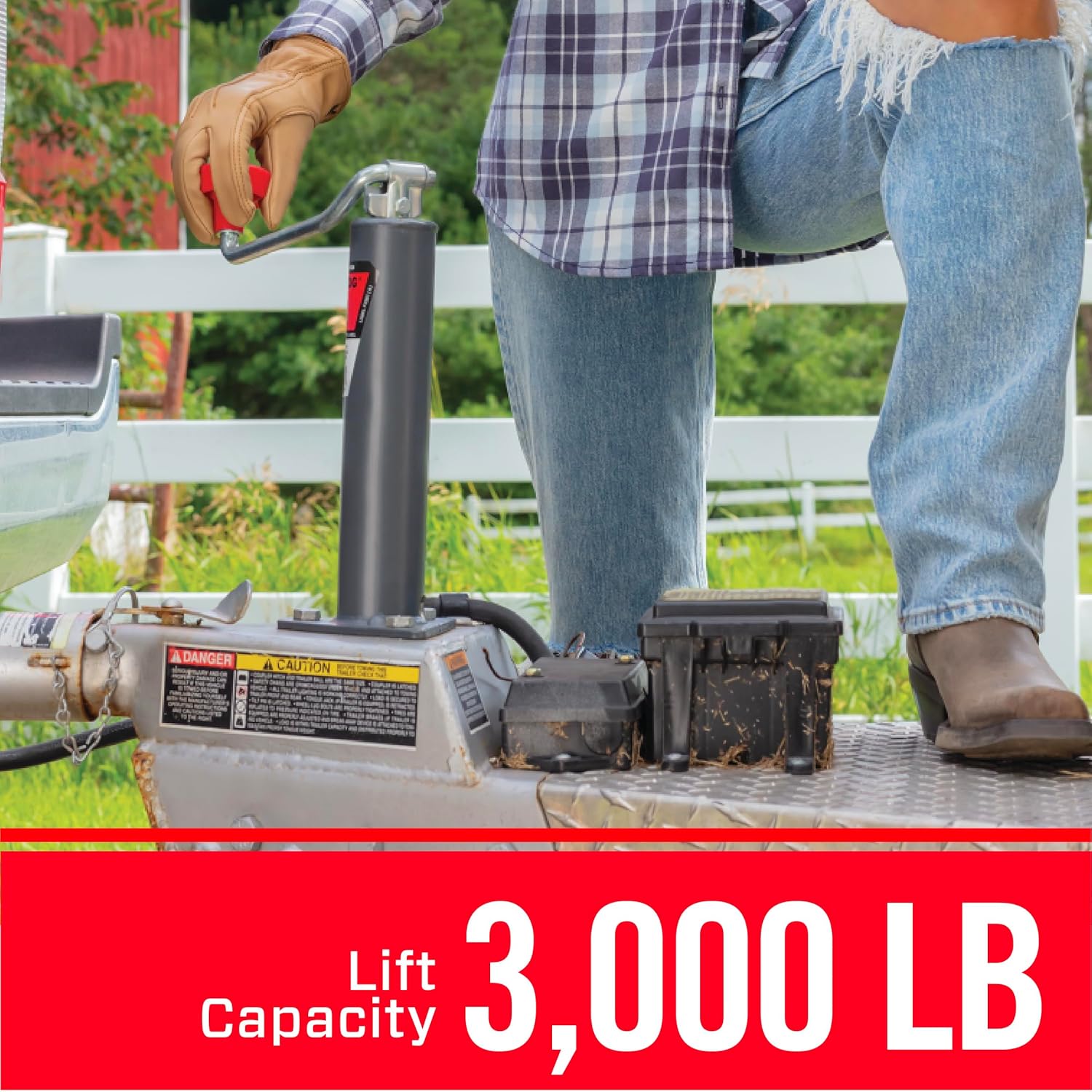 Bulldog 1550100317 A-Frame Trailer Jack,silver,3,000 lbs.