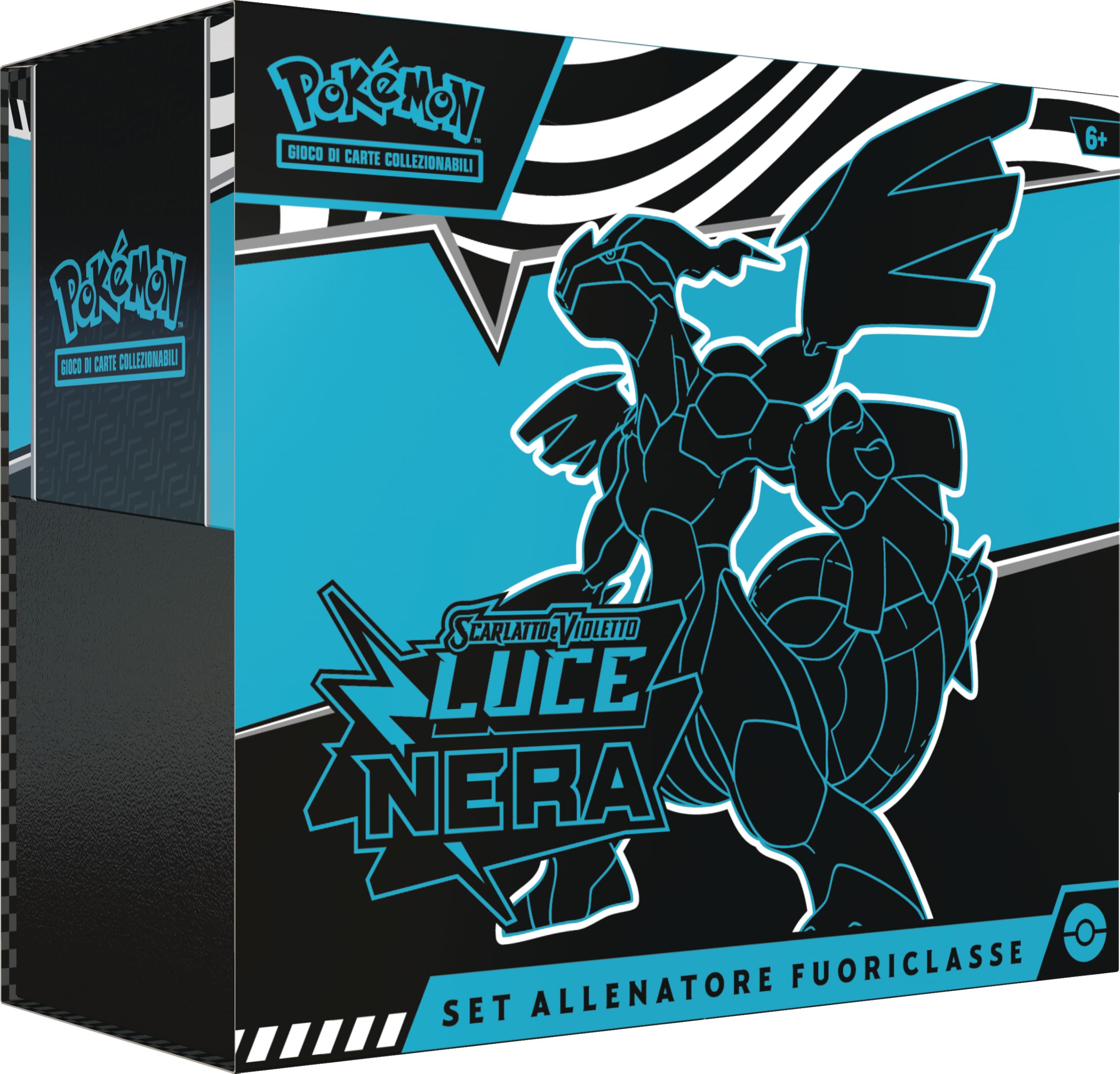 Pokémon: set Allenatore Fuoriclasse (Zekrom) dell’espansione Scarlatto e Violetto - Luce Nera del GCC (carta a figura intera di Thundurus, nove buste di espansione e accessori premium)