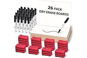 26 Bulk Pack Portable Small Dry Erase Boards Set for Students