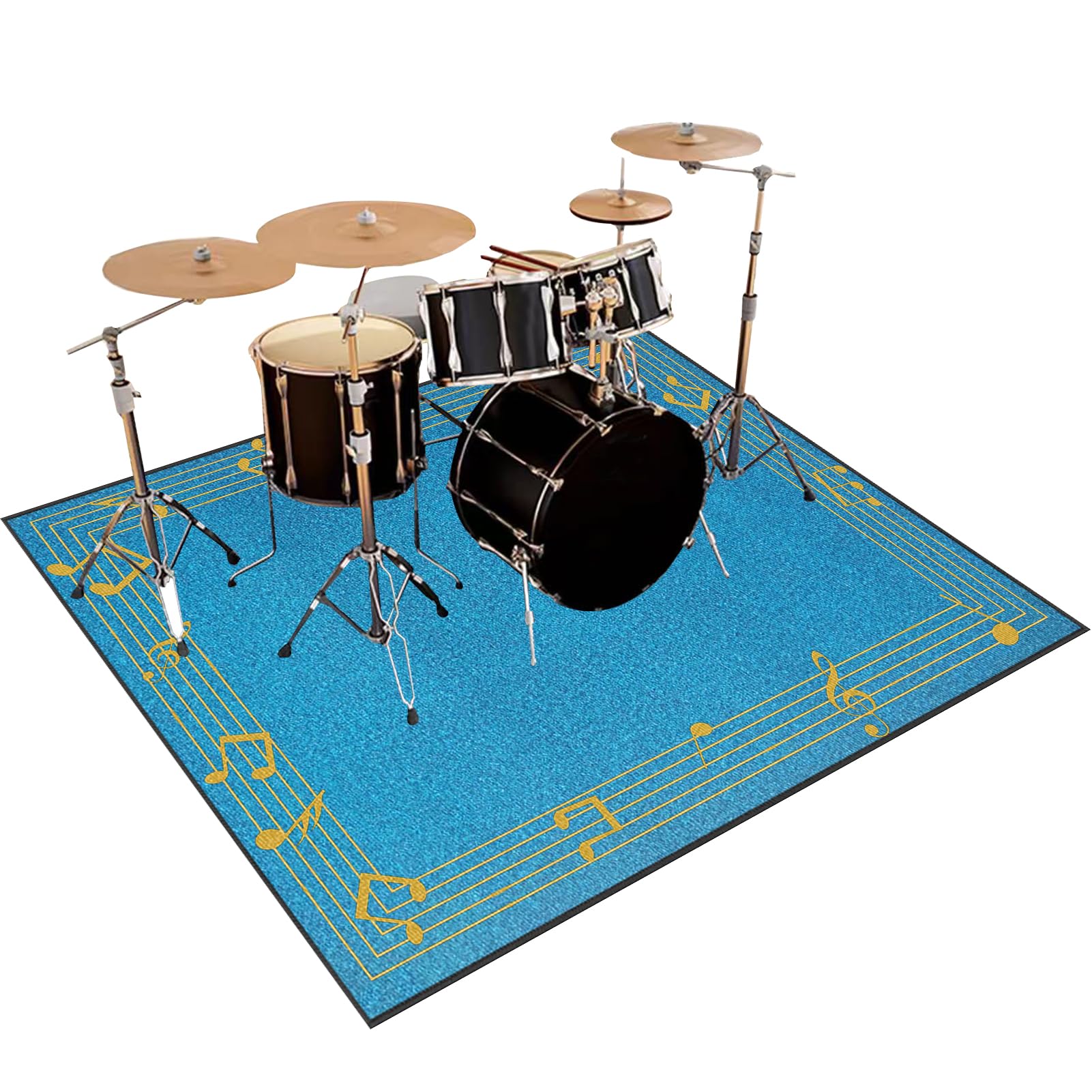 Dywaniki akustyczne Dywan Bateria Bęben Dywan Dźwiękoszczelny Dywan Elektroniczny Bateria Dywaniki Prostokątne do Bombo Pudełko Antypoślizgowa Mata na baterie 140 x 120 cm