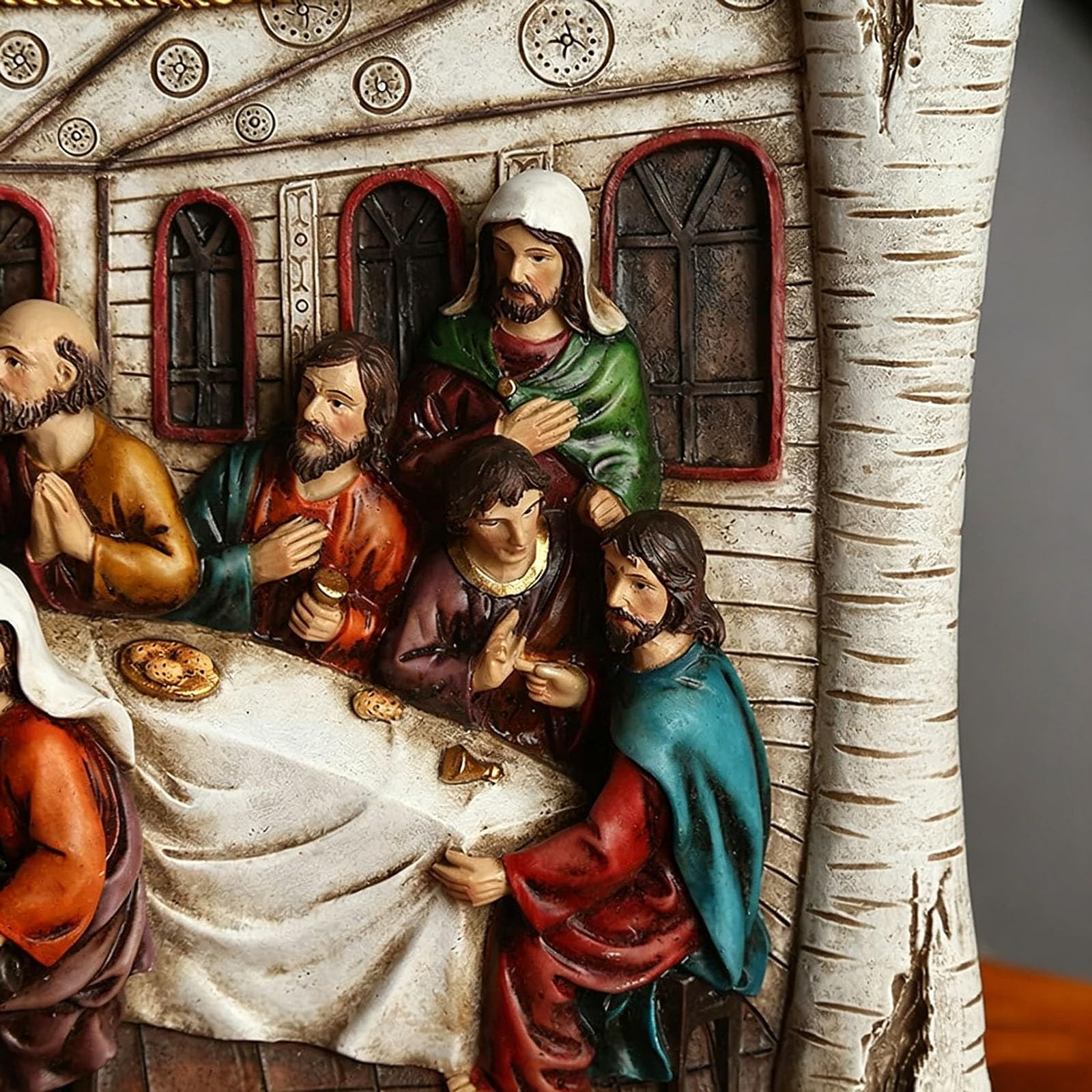 Rzeźba Ostatniej Wieczerzy, Żywica 3D Scroll Figura Ścienna Uczniów Jezusa