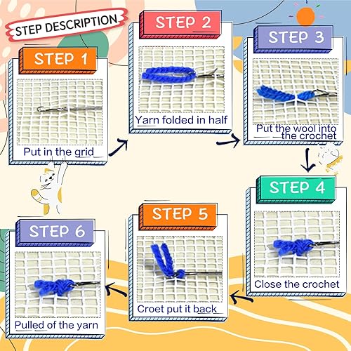 Miniatura 6 de YP Kits de ganchos de pestillo para niños y adultos, para manualidades, manualidades, decoración del hogar, festivales, regalos, 13 x 13 pulgadas