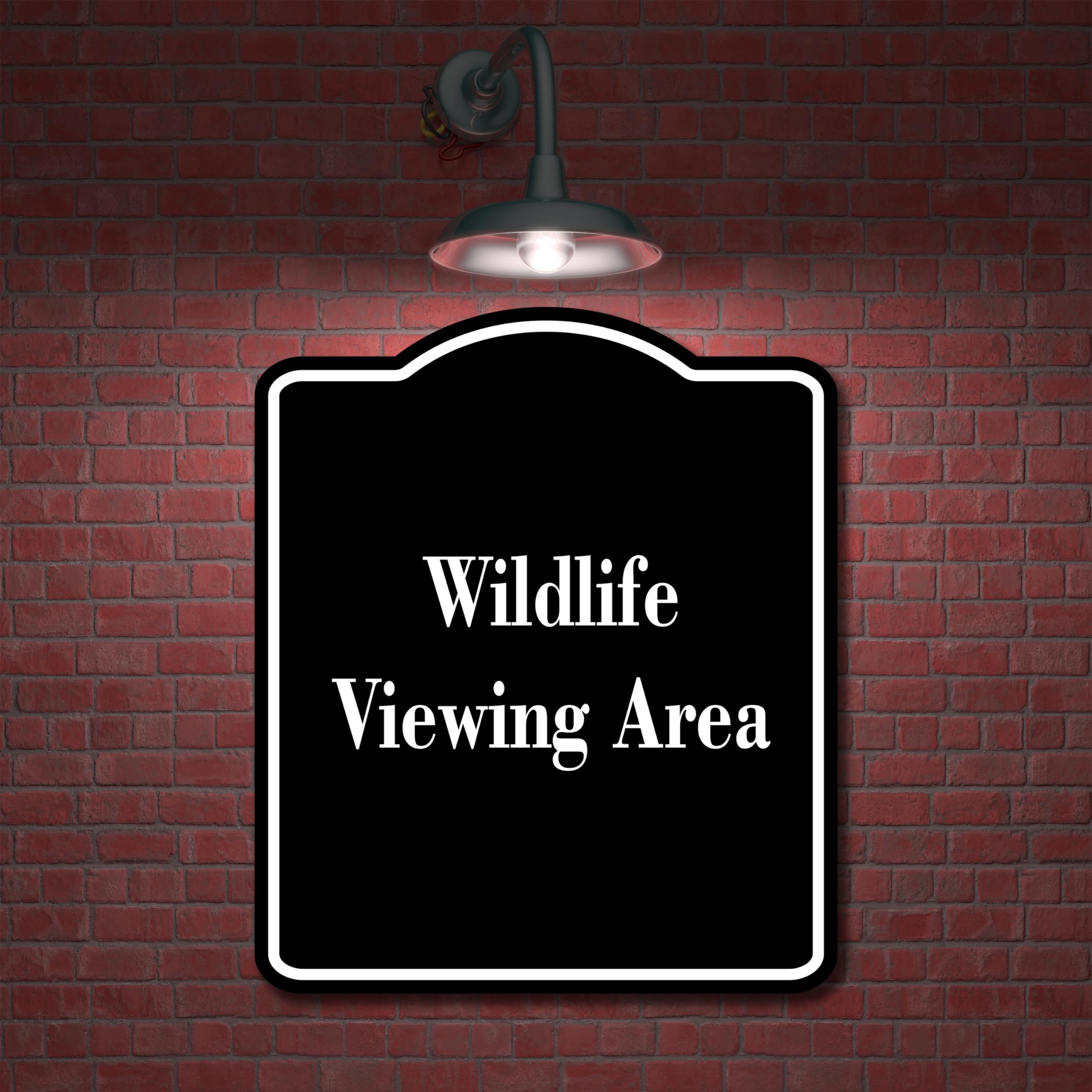 Wildlife Viewing Area BLACK Aluminum Composite Sign 8.5''x10''