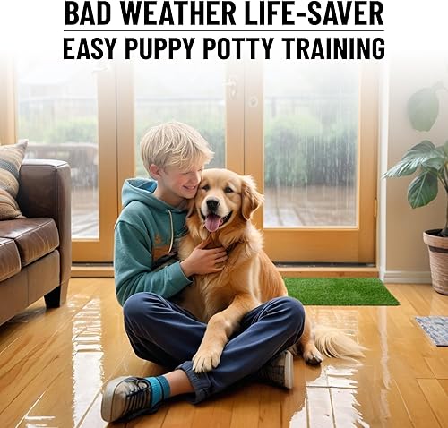 Miniatura 6 de Ottomanson Pet Training Collection - Almohadilla de césped reutilizable para interiores y exteriores, fácil de limpiar, 15 x 30 pulgadas, color verde