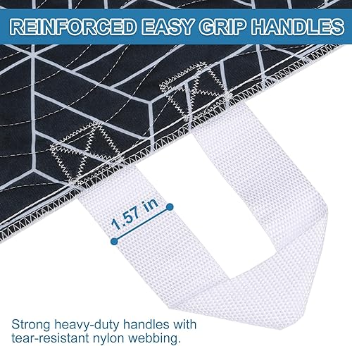 Miniatura 4 de OUTCREATOR Almohadillas de cama de posicionamiento con 8 asas, fácil reposicionamiento y transferencia para ancianos y adultos, 34 x 52 pulgadas,