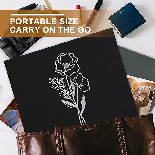 Vista 43 de Lanpn Álbum de fotos para scrapbook de 8.5 x 11 pulgadas, cubierta de lino, archival libre de ácido, carga superior, carpeta encuadernadora de 3