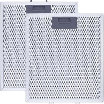 Upgraded W10169961A Range Hood Filter Replacement, Fits Whirlpool, Ikea, Kitchen Aid, Jenn Air, Aluminum Mesh Hood Grease Filter 10.5x12Inch, HR Huare Technology Aluminum Range Hood Vent Filters,2PCS