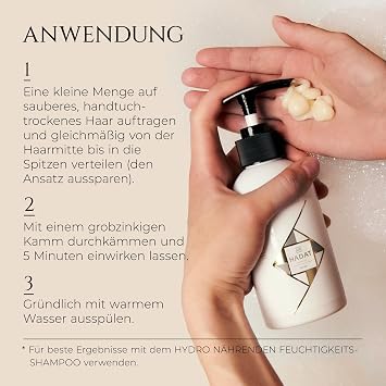 HADAT Hydro Nutrient Nourishing Conditioner – Professionelle Salonformel mit Biotin Meeresmineralien– Geschmeidigkeit & Glanz für trockenes strapaziertes oder krauses Haar (800 ml)