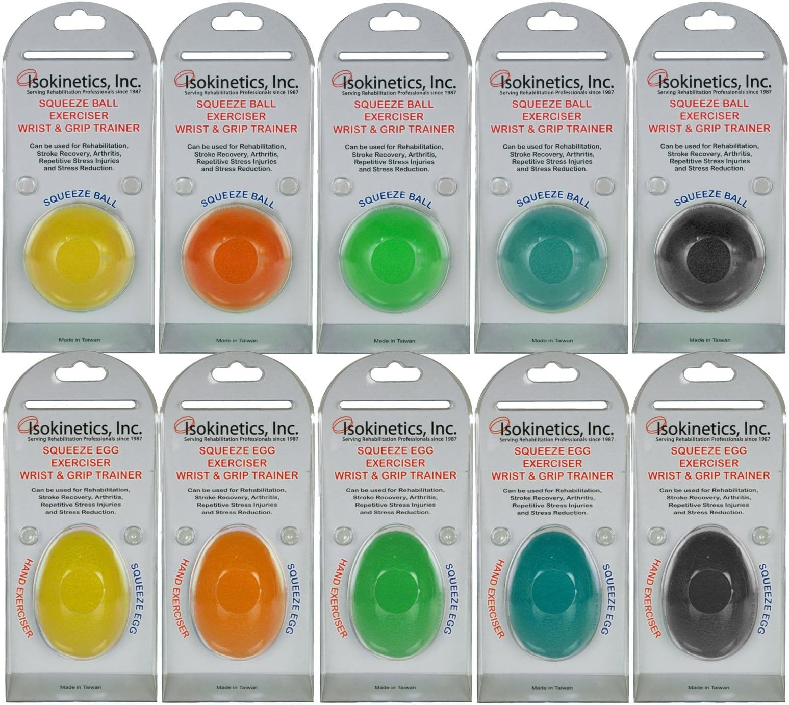 Inc. Hand Exercise Squeeze Ball - Egg Shaped - Yellow - Extra Soft