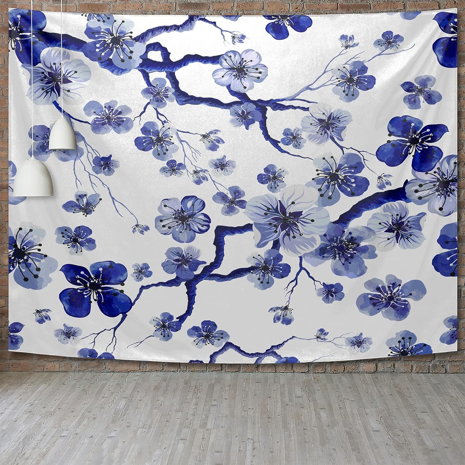 PUOJIEAT Gobelin ścienny Kwiaty wiśni wiszące na ścianie Japonia 3D gobeliny dekoracje ścienne tkanina z mikrofibry do domu salon sypialnia 240x260 cm 1120-GT