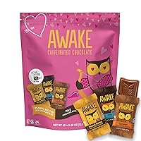 Vista 19 de AWAKE - Bocaditos de chocolate con cafeína - Chocolate con leche y caramelo, 50 bocaditos - 50mg de cafeína - Bocaditos energéticos envueltos