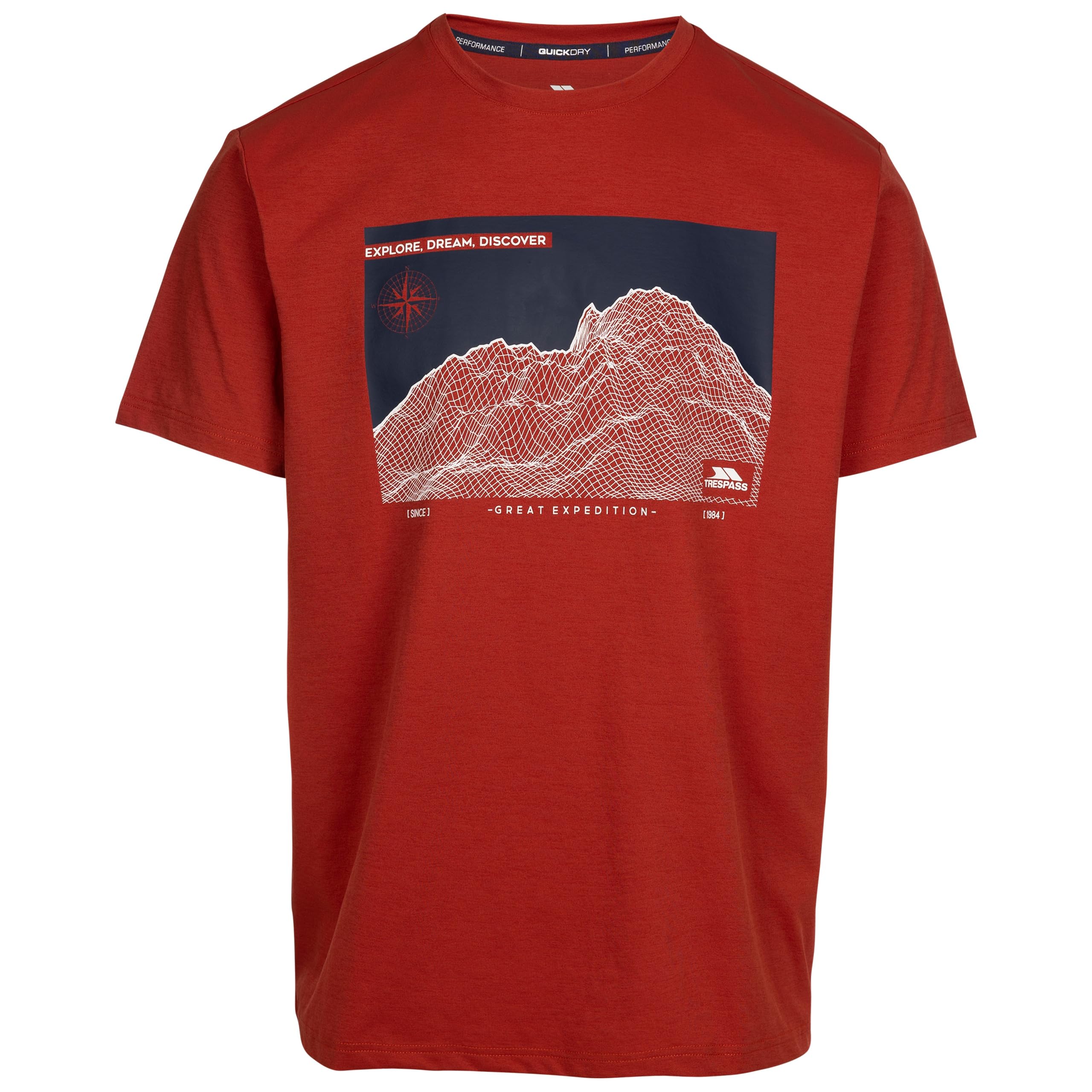 Trespass Men's Salsa Casual T-Shirt Short Sleeves And Quickdry With Graphic Sirgis