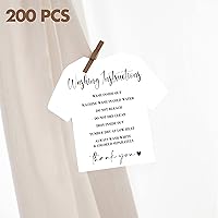 Vista 7 de 200 tarjetas de instrucciones de lavado de camisetas, inserción de instrucciones de cuidado de limpieza de ropa, tarjeta de dirección al cliente
