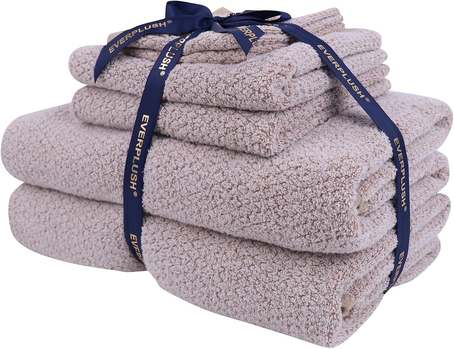 Diamond Collection 6-Piece Bath Sheet Towel Set, Soft Plush Jacquard Luxury Bath Towels,Highly Absorbent & Fast-Drying Luxury Towels Sets for Bathroom,Shower, or Spa (Grey, Bath Sheet 6PK)