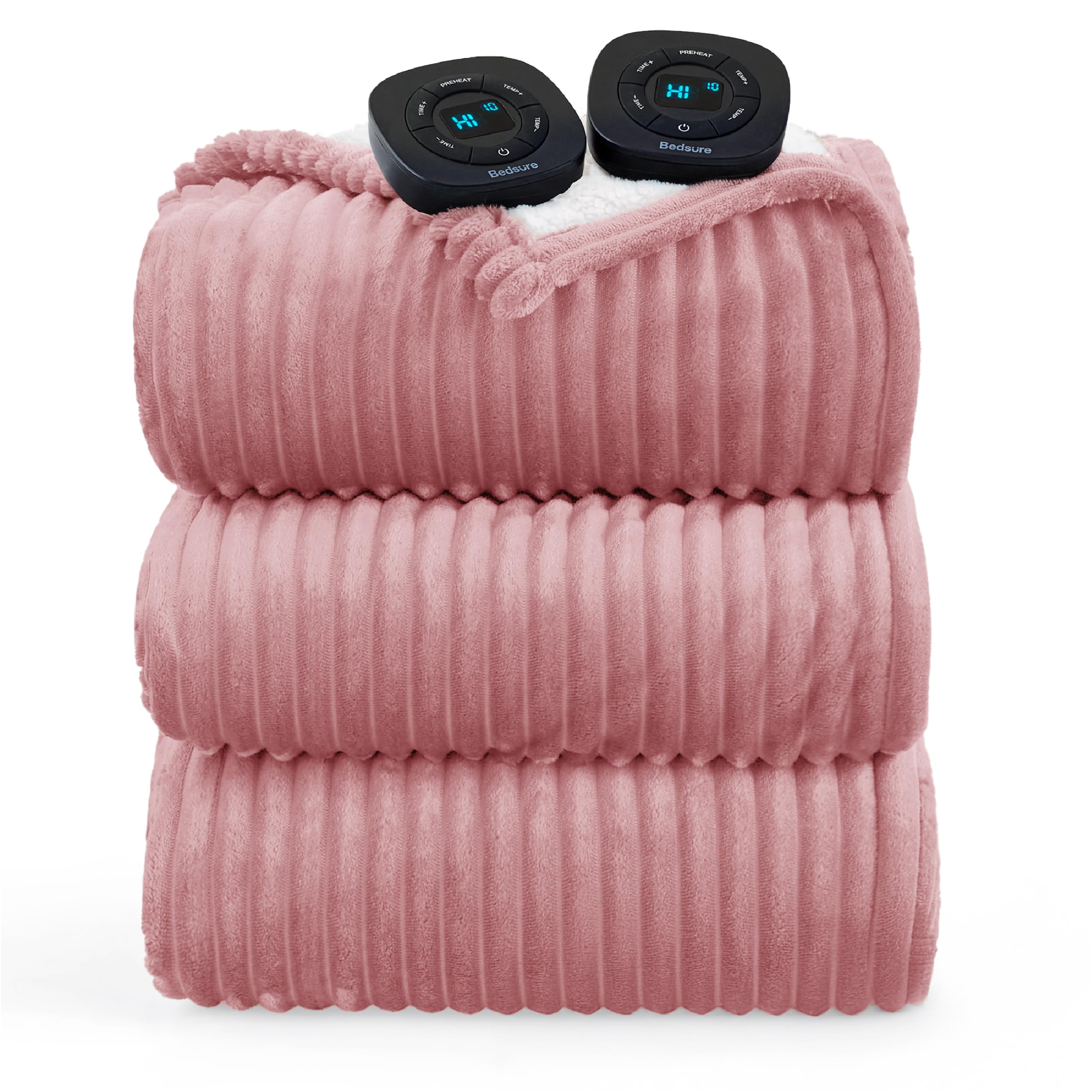Bedsure GentleSoft Electric Blanket King Size (90"x100", Pink)