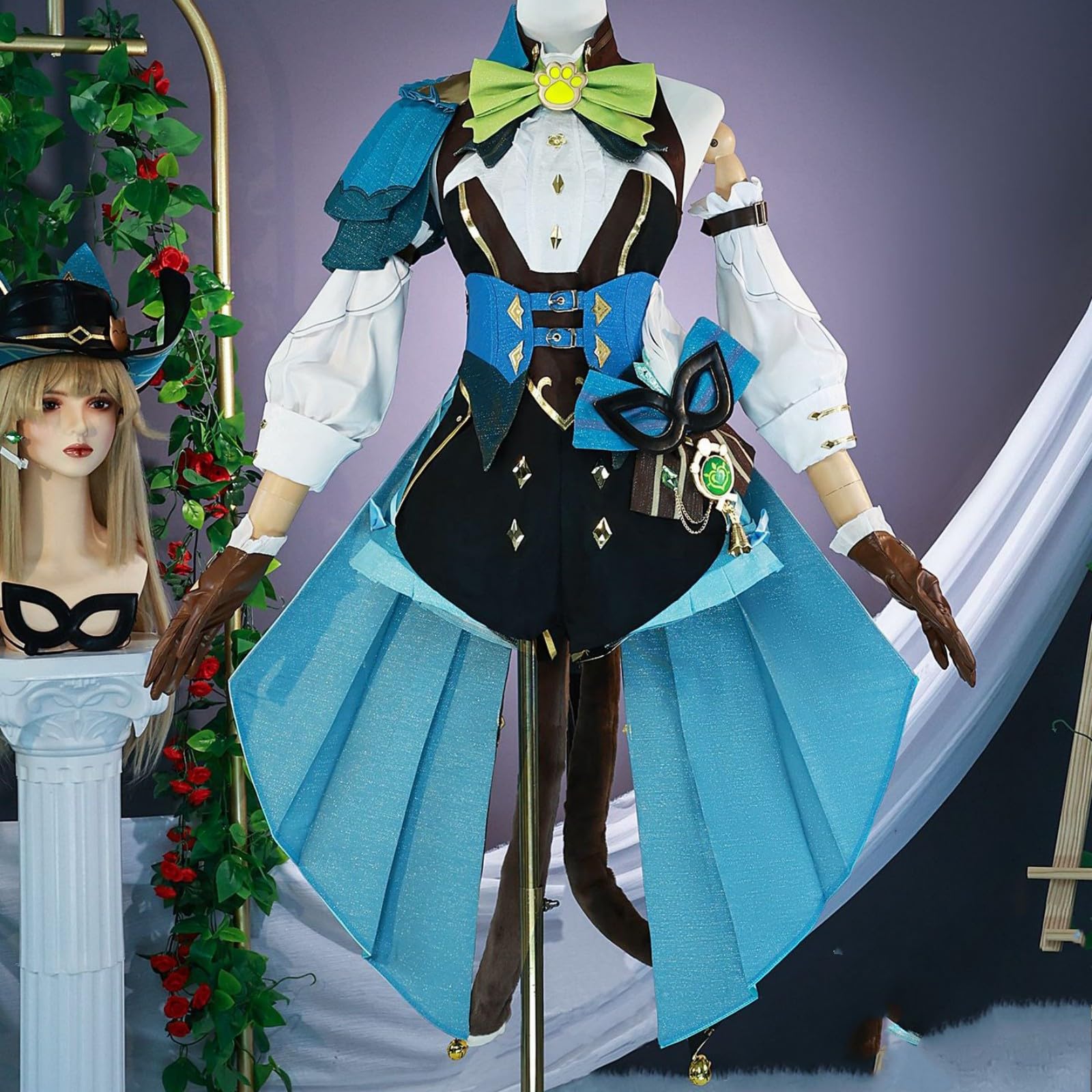 Amazon.co.jp: ウィッグ付き 原神 綺良々 コスプレ衣装 フルセット 