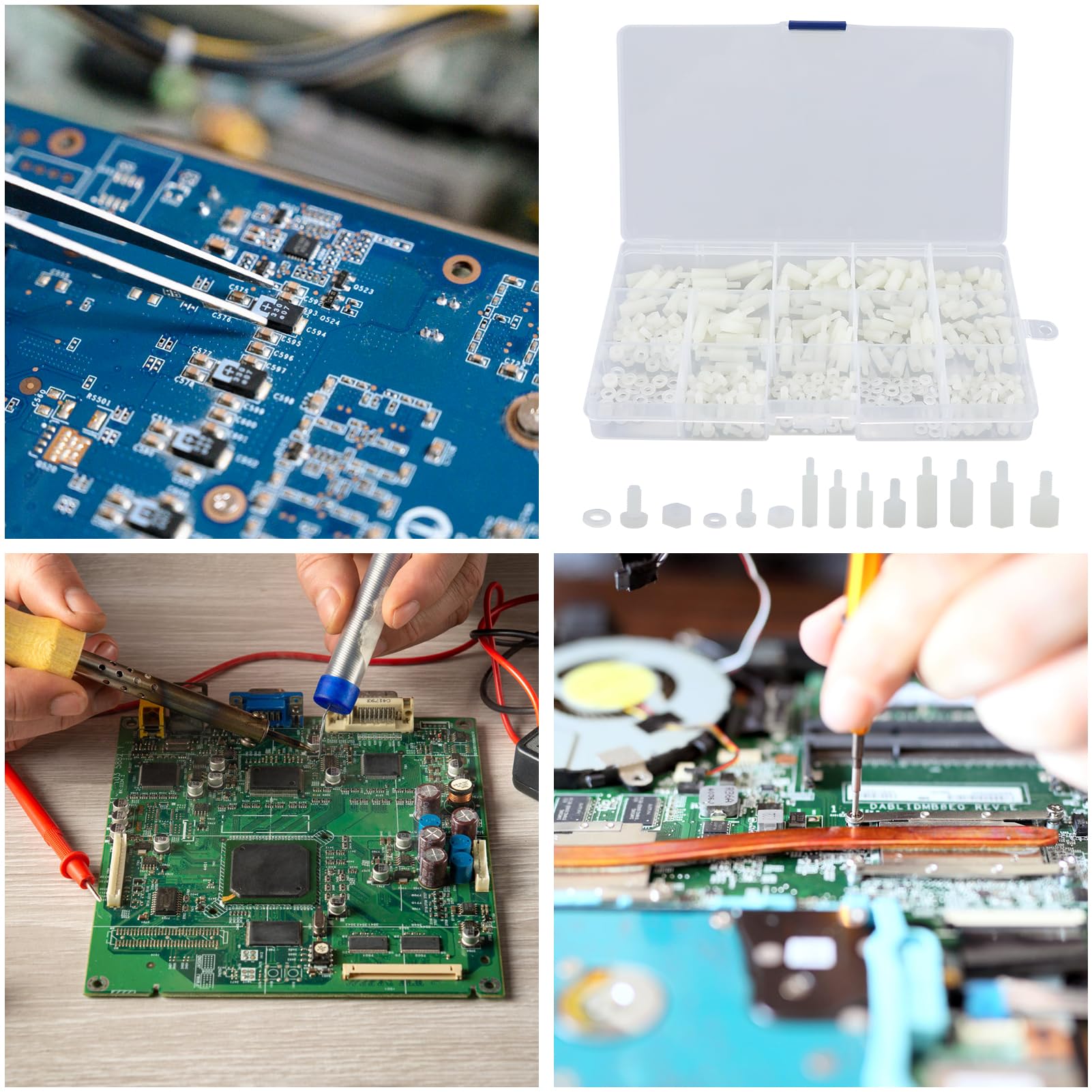 Kit Distanziatori M2.5 M3 In Nylon - 380 Pezzi, Per PCB, Raspberry Pi, Elettronica - Foto 2