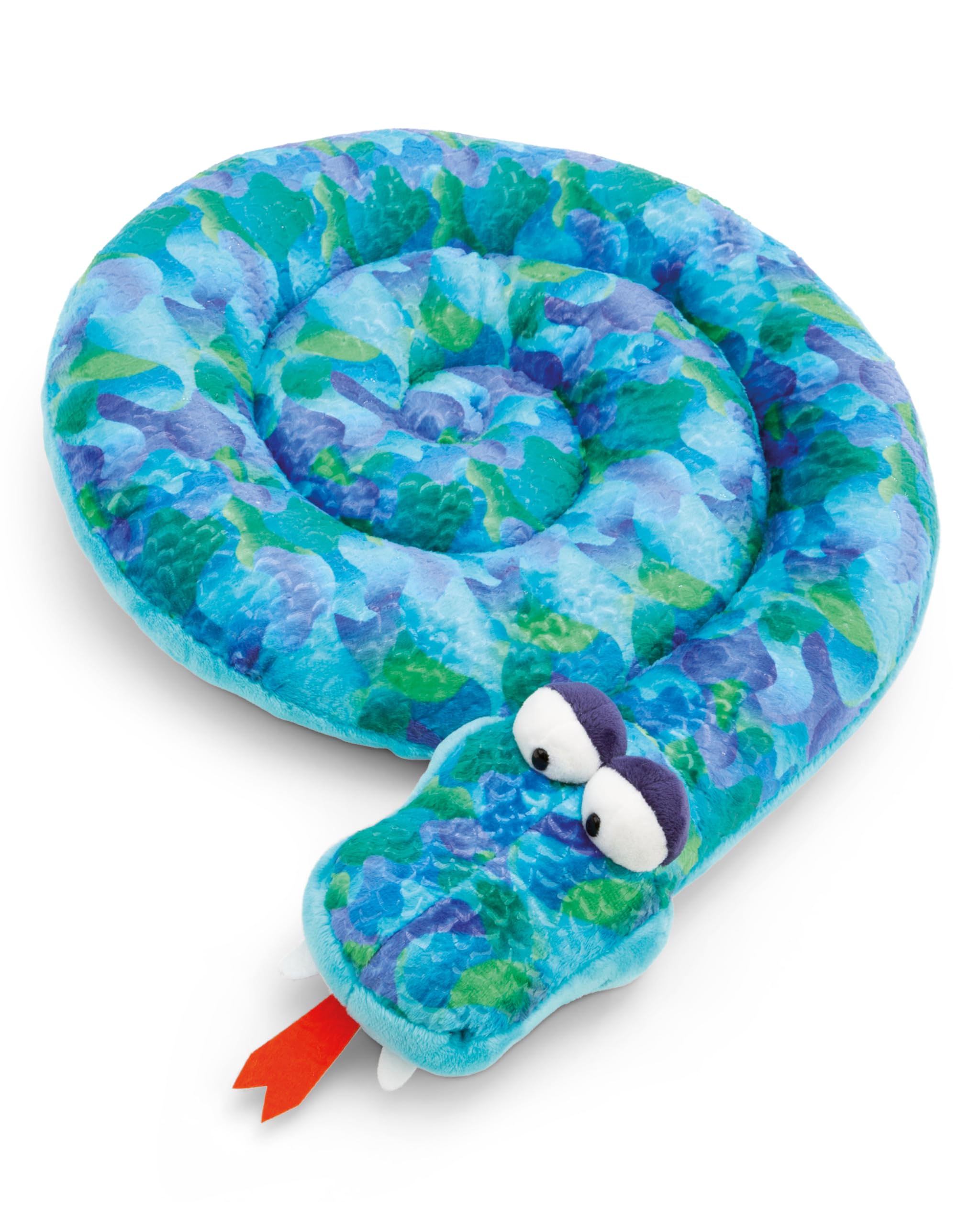 NICI cushion snake round 30cm - green - Fluffy cuddly toy pillow for boys, girls, babies and cuddly toy lovers - ideal for at home, kindergarten or on the go - 61729