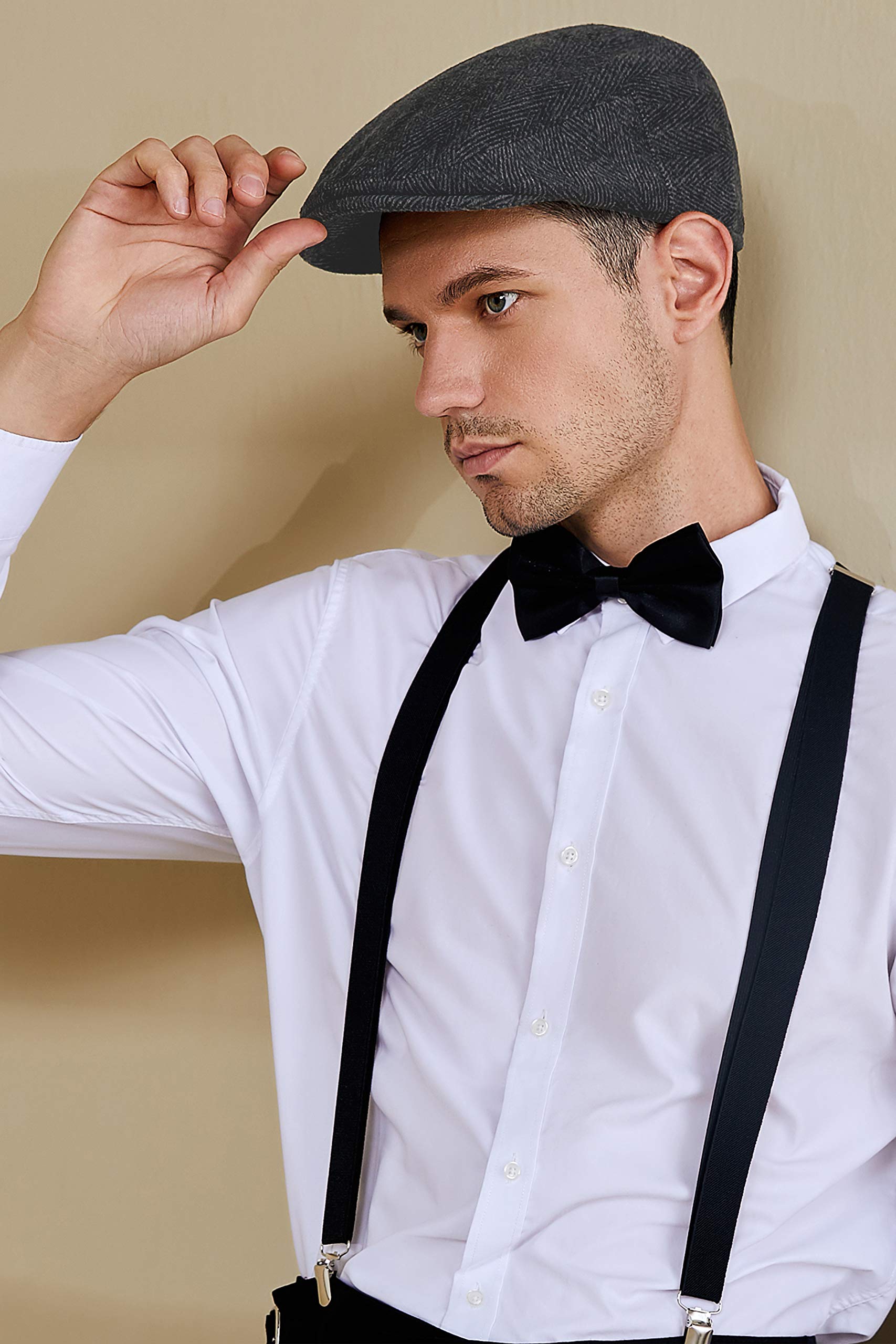 BABEYOND Barett Cap Herren Gatsby Schirmmütze Newsboy Flat Cap Baskenmütze