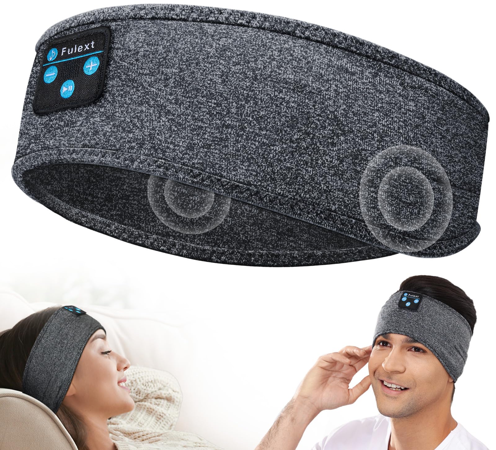Fulext Cuffie per dormire Bluetooth, morbide ed elastiche, comode, con fascia Bluetooth, per uomini, donne, adolescenti, Natale, festa della mamma, compleanno