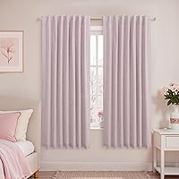 Vista 67 de KOUFALL Cortinas para Ventanas de Cuarto Opacas, Lino Blancas Bloqueador de Luz 84 Largas para Sala Elegantes Oscuras Cortina Sala de Estar Marfil