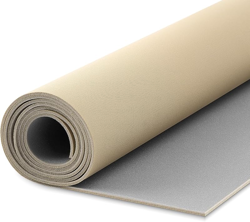 Tecido para Forro de Teto Automotivo Reallnaive com Espuma e Malha, Cor Apricot, 198,12 x 152,4 cm – 1 unidade