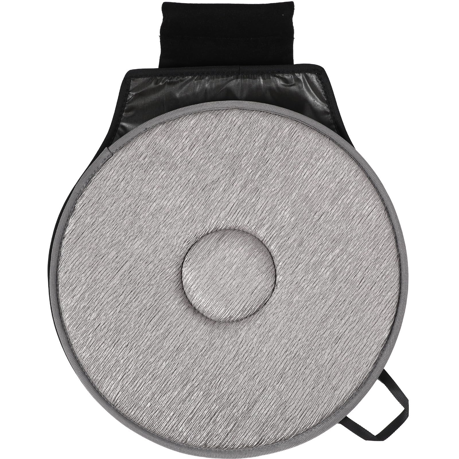 SHINEOFI Coussin de siège de voiture pivotant à 360 degrés portable ultra fin pour soulager le dos, adapté aux personnes âgées et aux espaces restreints