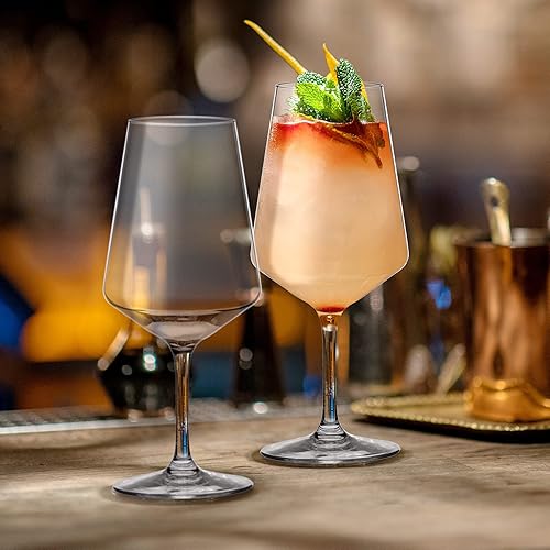 Miniatura 2 de Amazing Abby - Sherry - Copas de vino de Tritan irrompibles de 20 onzas (juego de 6), copas de vino blanco de plástico, reutilizables, sin BPA,