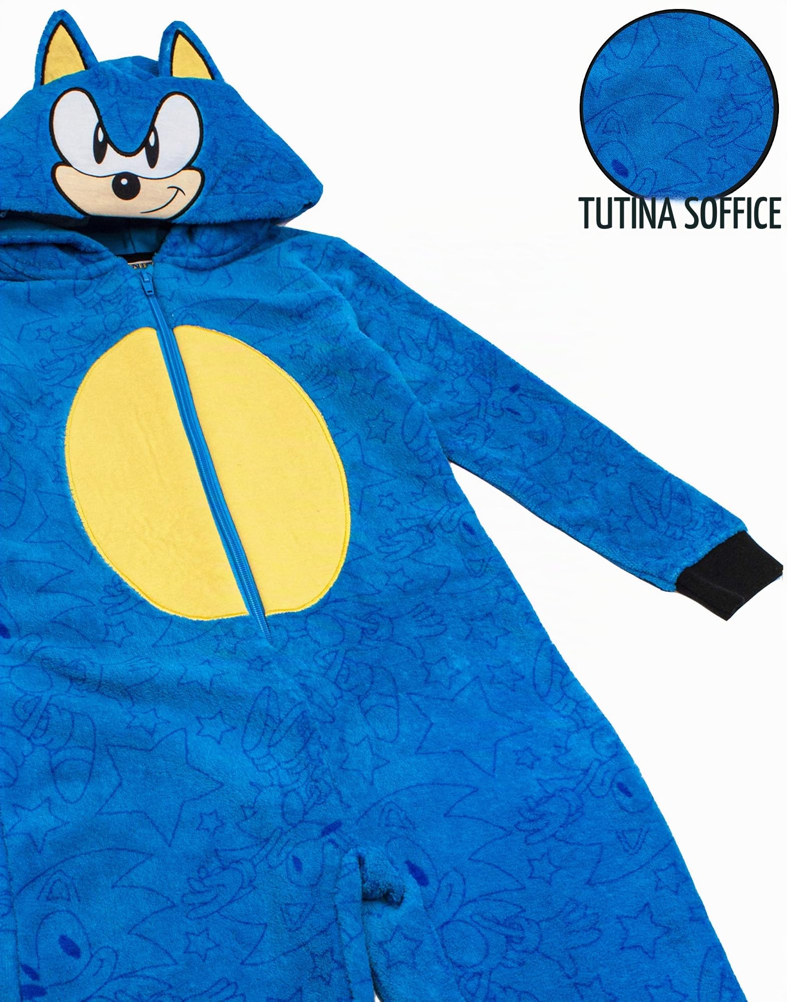 Sonic The Hedgehog Onesie Bambini Boys Pigiama Tutti in Un PJ