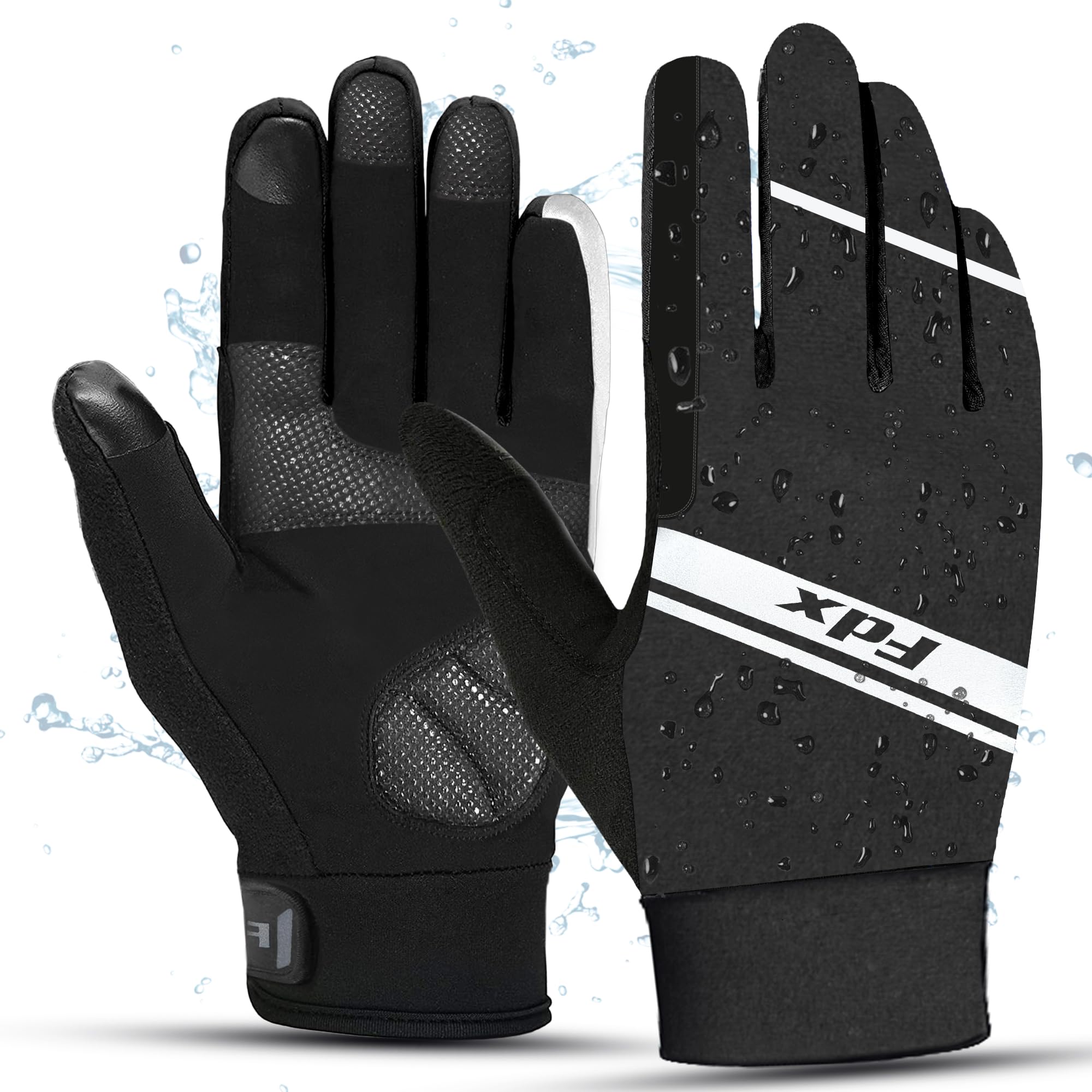 FDXCycling Waterproof Gloves Thermal Running Gloves for Men Women,  Touchscreen Winter Mittens for Skiing, Biking, Driving, Hiking and Outdoor  Sports