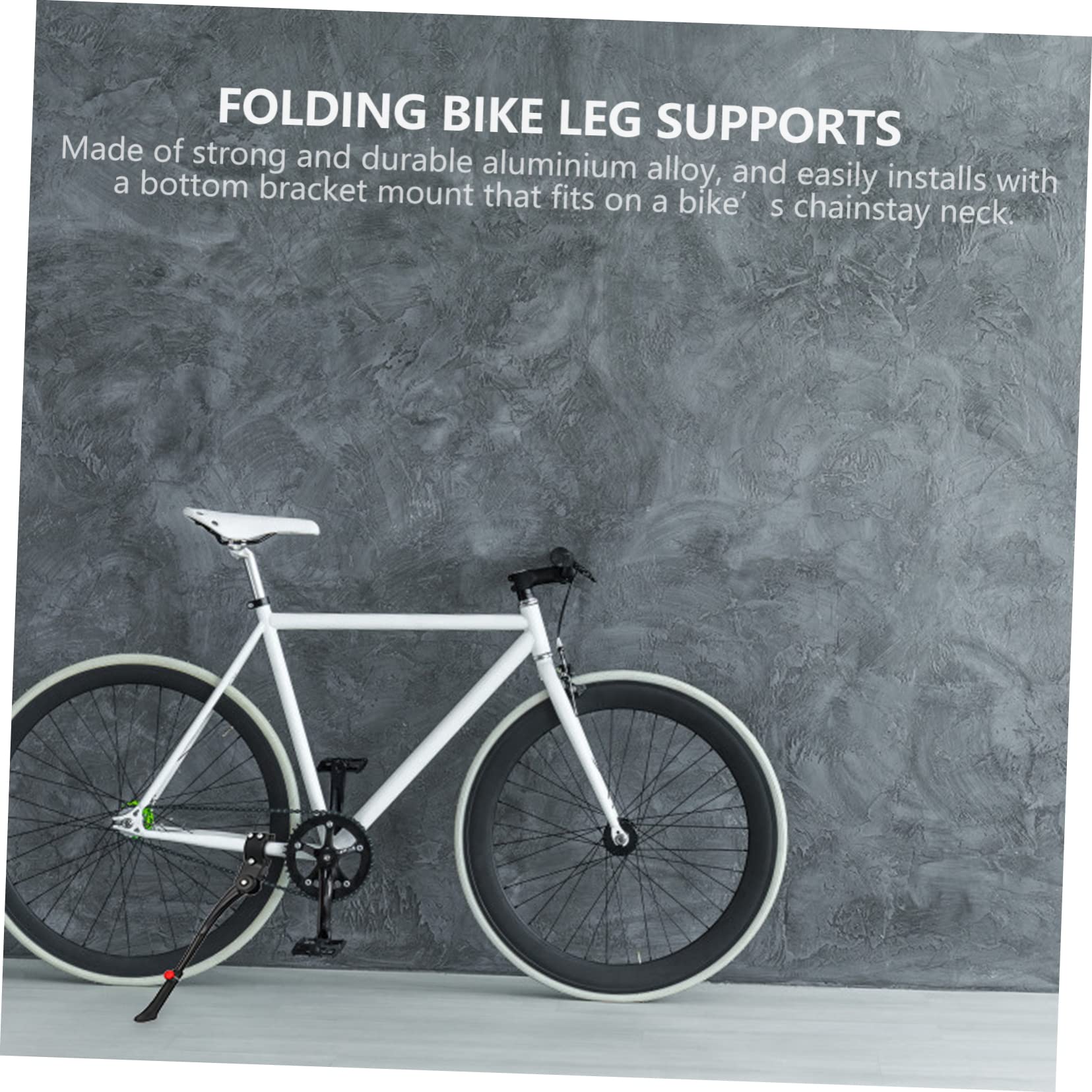 ibasenice Aluminum Bike Leg Support Kickstand Durable Single Leg Stand for Mountain and Road Bikes Non Slip Design with Wide Reinforced Foot Easy Installation for Stable Parking