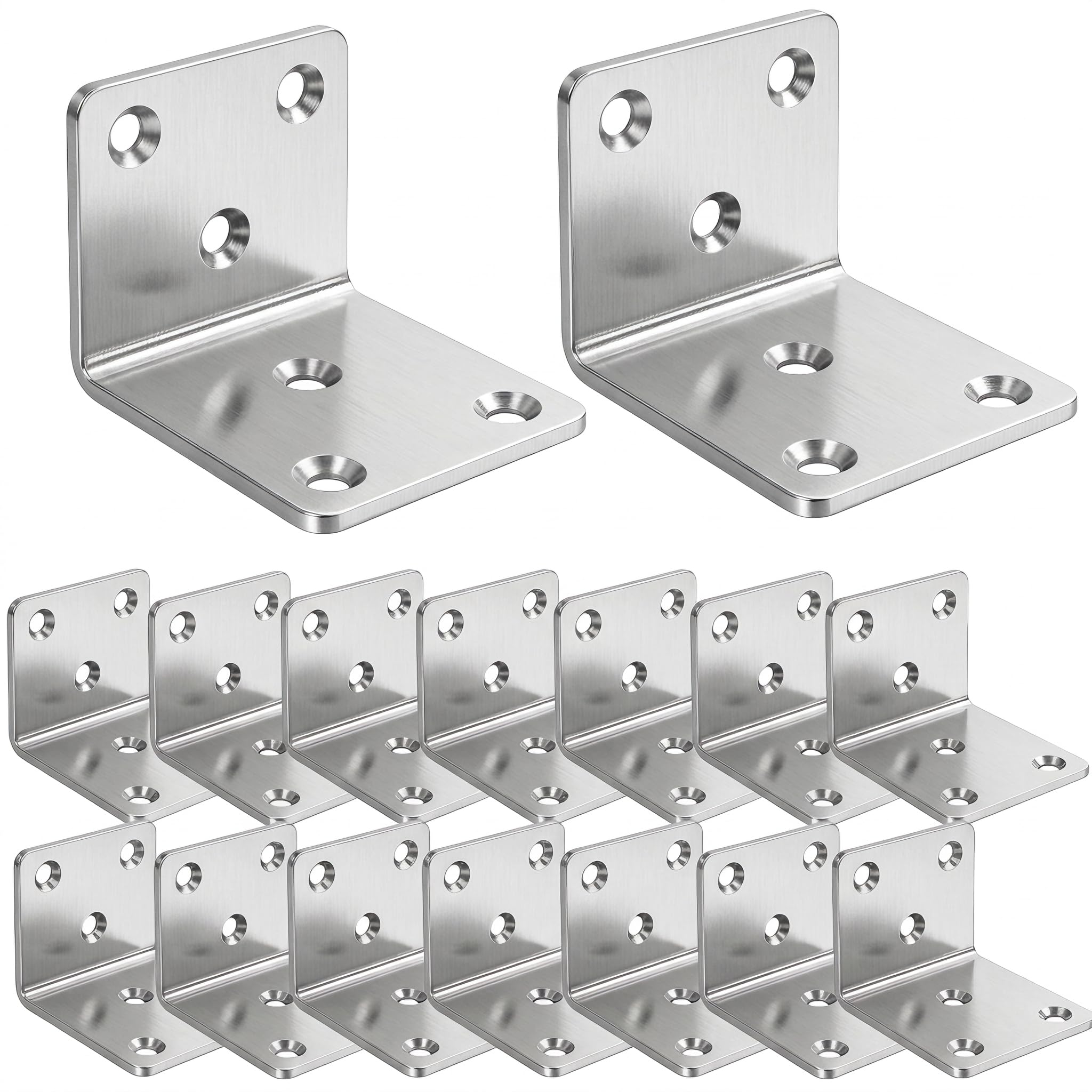 Stainless Steel Angle Brackets - 20 Pack -1 Stainless Steel Angle Brackets - 20 Pack -1
