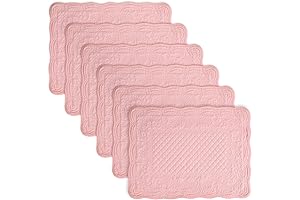 Pink 100% Cotton Quilted Placemats: Elevate Your Dining Table
