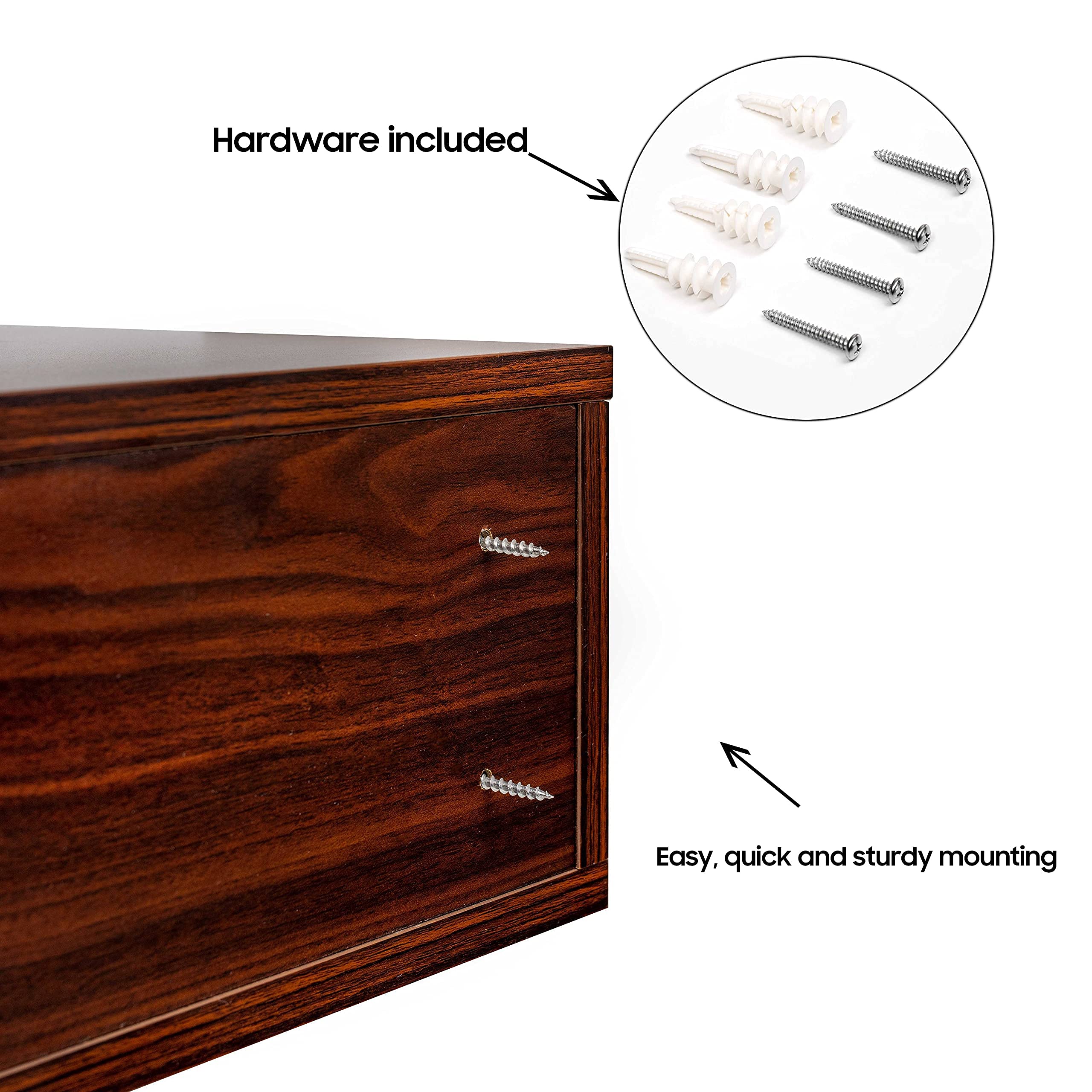 Paisa Home Floating Nightstand, Floating Shelf with Drawer, Wall