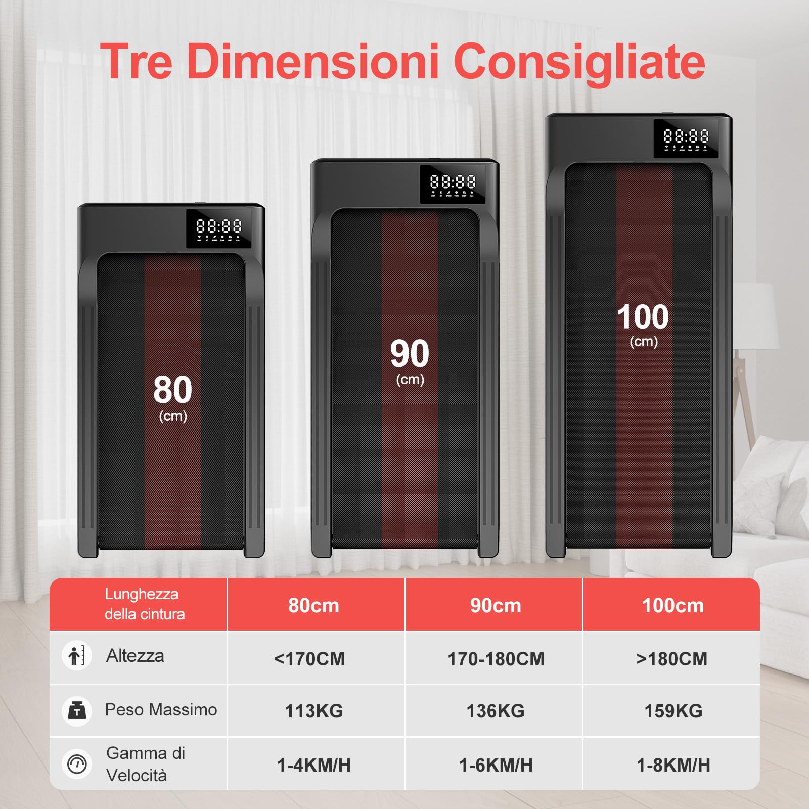 Superun Raceable Walking Pad Adatto per Machine High-Tech, Capacità 159KG Tapis Roulant della Scrivania, Tapirulan con App Control con Corsi di Allenamento e Corse Multi-Runner
