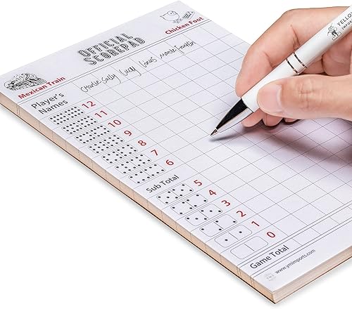 Miniatura 6 de 60 hojas ScorePAD para tren mexicanoDominó pata de gallo