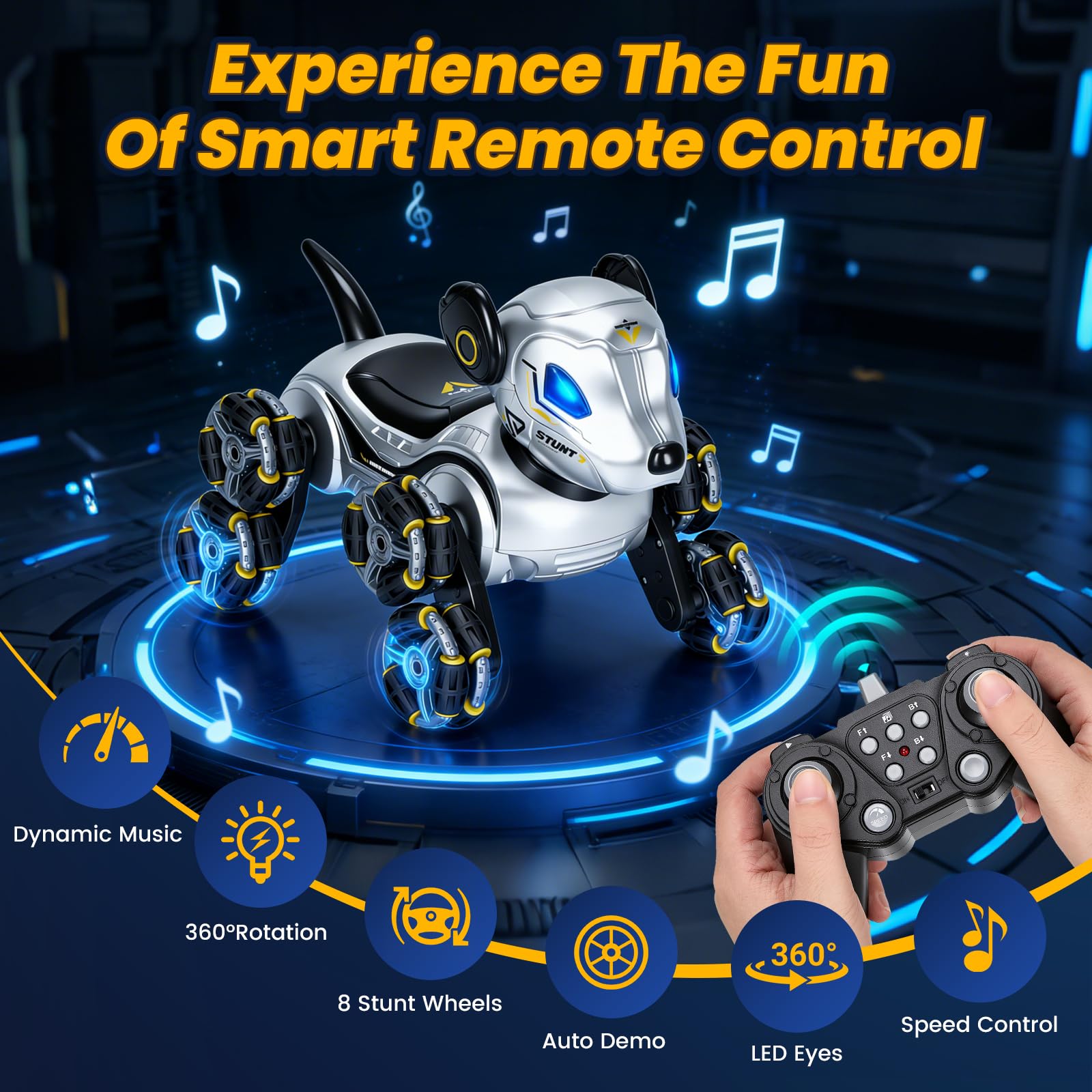 Robot perro RC truco coche juguete