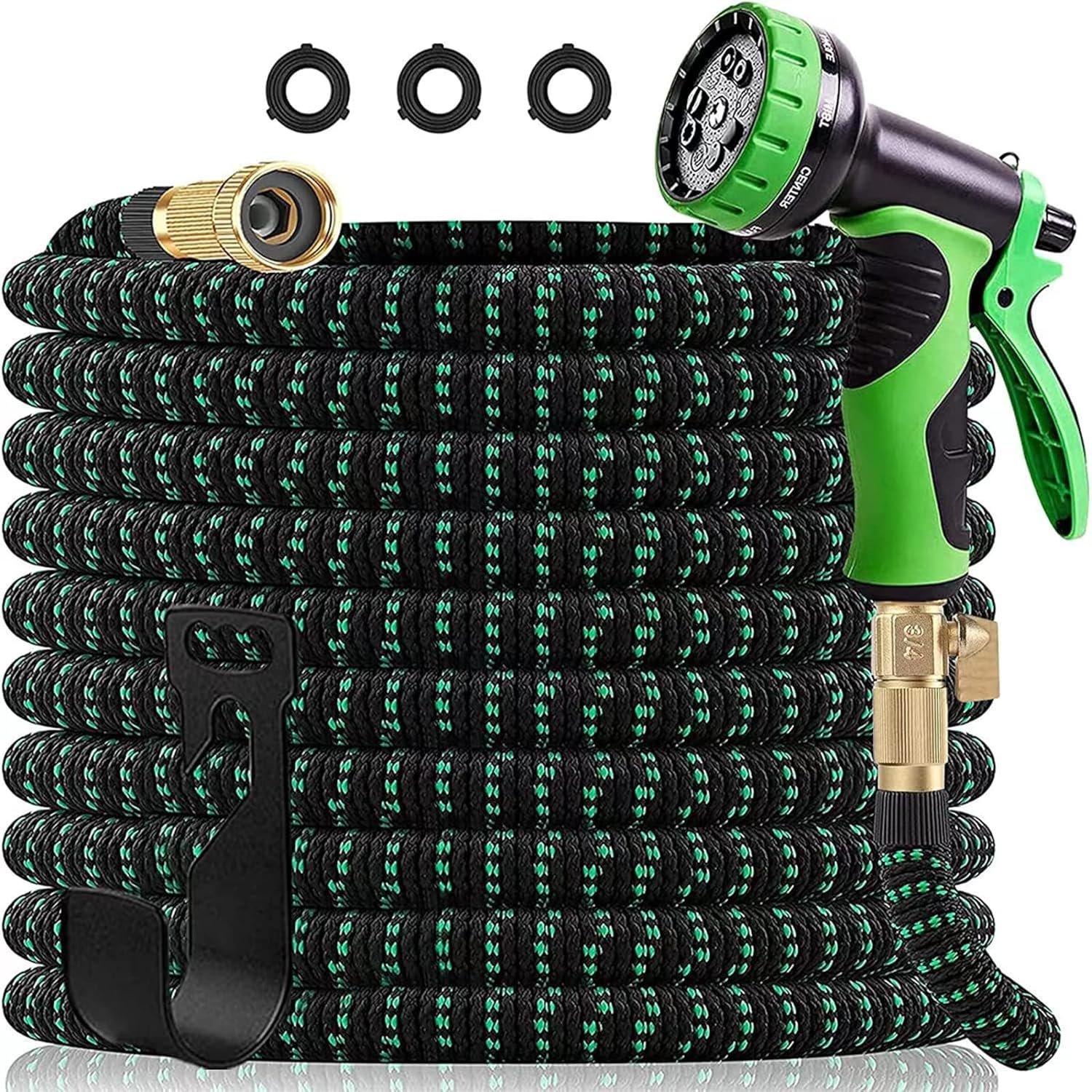 LJHYCYHT Expandable Garden Hose 100ft, Flexible Garden Hose with Solid
