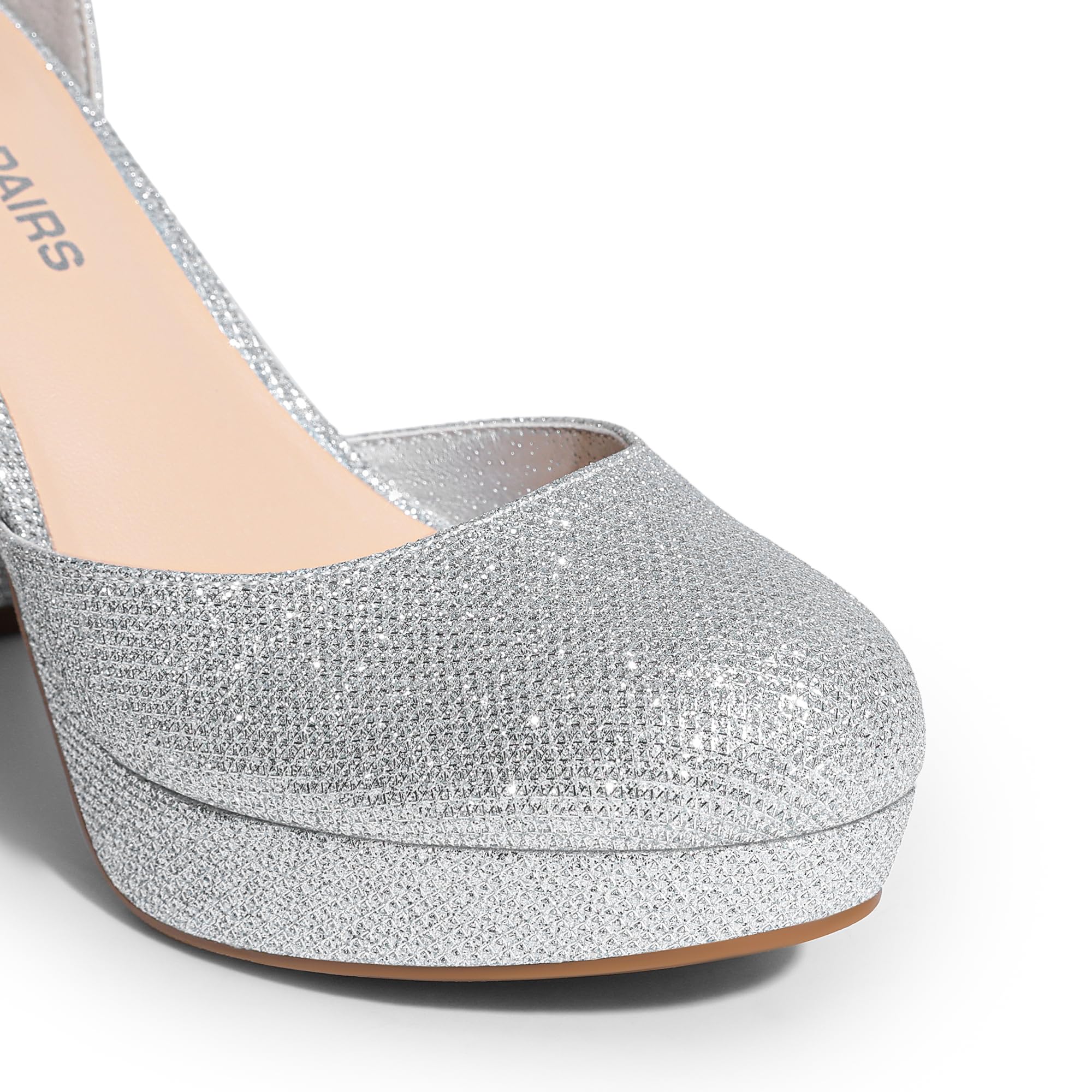 DREAM PAIRS Scarpe Donna Eleganti con Tacco Alto, Plateau e Punta Chiusa, Cinturino alla Caviglia, Scarpe da Sposa e Festa