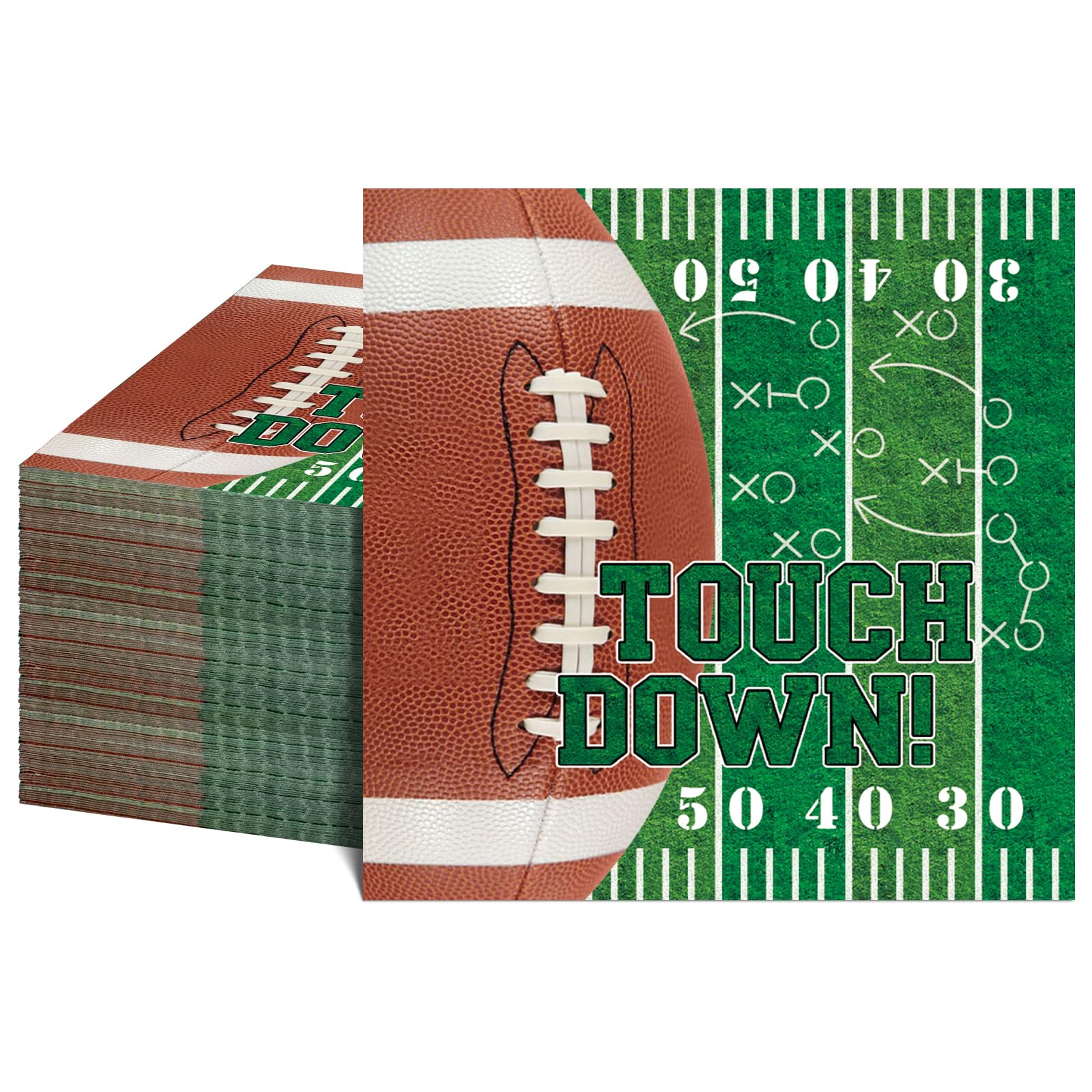 Amazon.com: NatNarr 100 Pcs Football Party Napkins Disposable Football ...