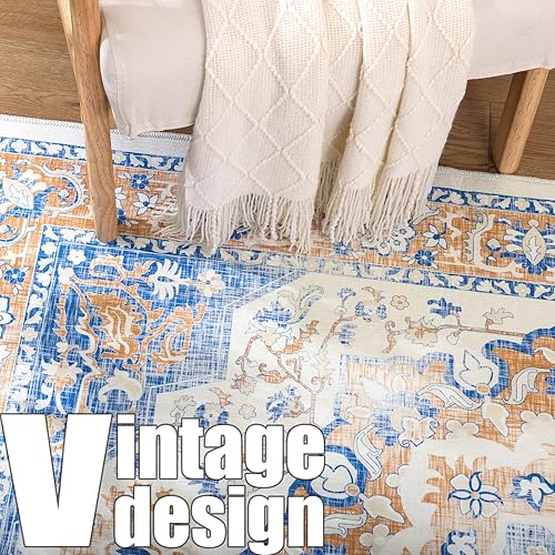 Miniatura 7 de Topotdor Alfombra lavable a máquina de 6 x 9 pulgadas, ultrafina, con respaldo antideslizante, alfombras plegables para sala de estar, dormitorio,