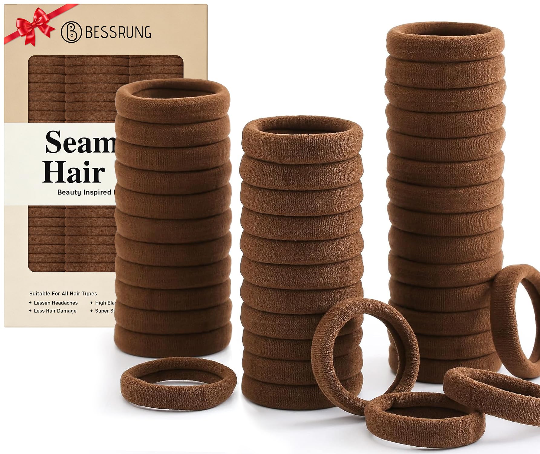 Black Seamless Hair Ties - 100 Pack -20