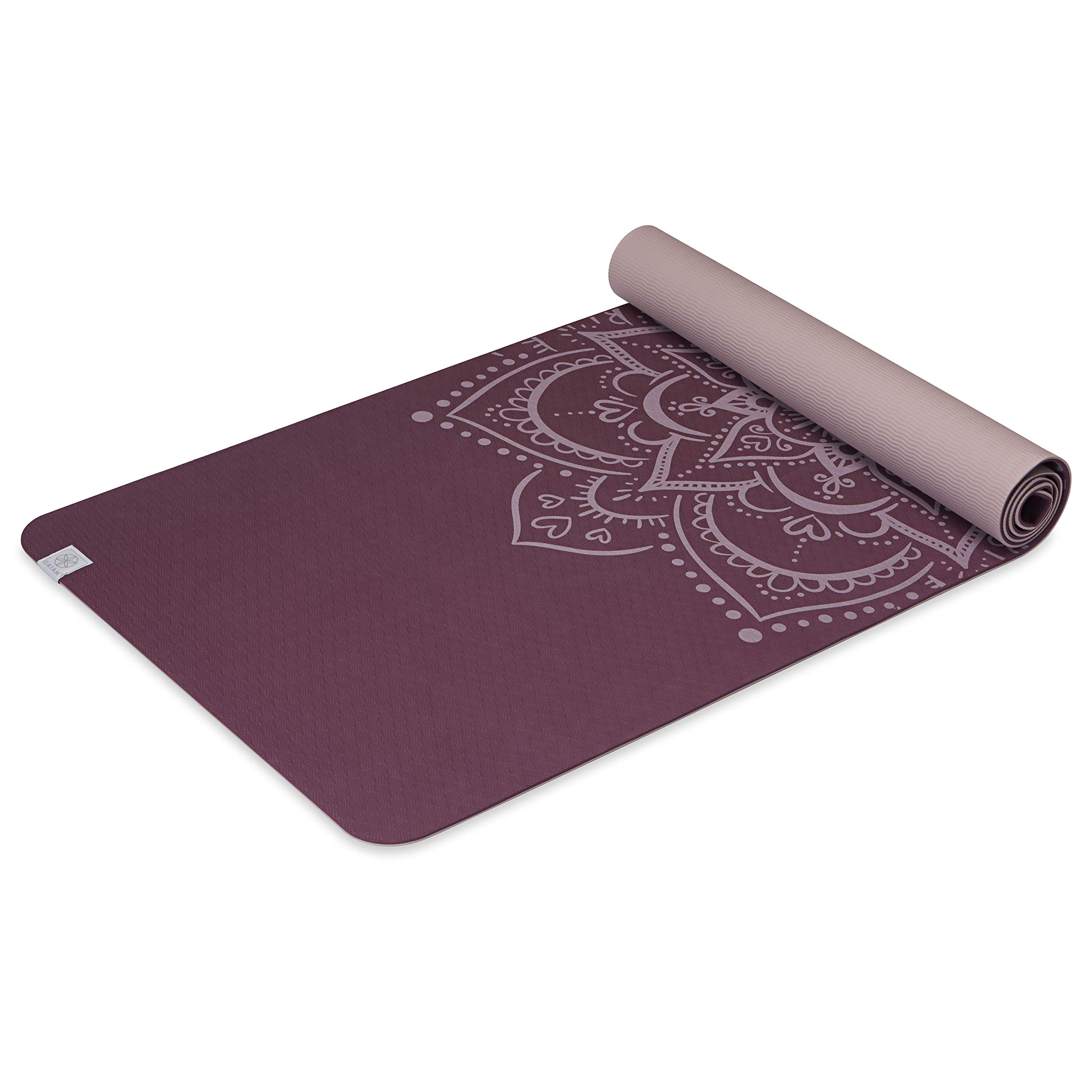 Tapis de yoga Gaiam Performance TPE blush imprimé antidérapant - 6
