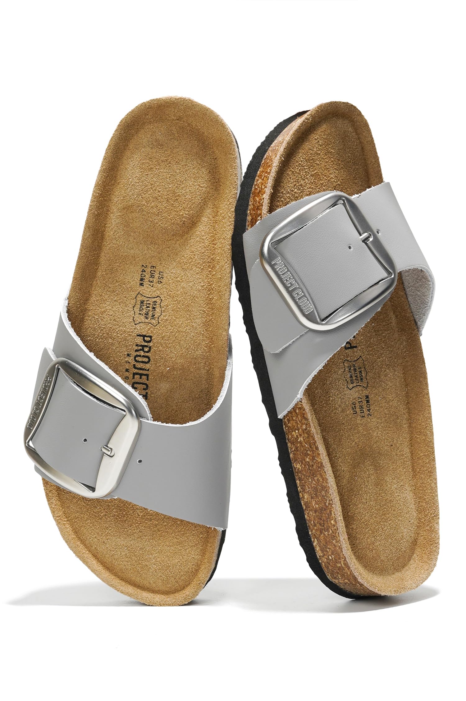 Project Cloud 100% Genuine Leather Sandals Women Dressy Beach Essentials Slides for Women Footwear - Lightweight with Memory Foam Insole Sandals for Women 2026 - Womens Slides — view 36