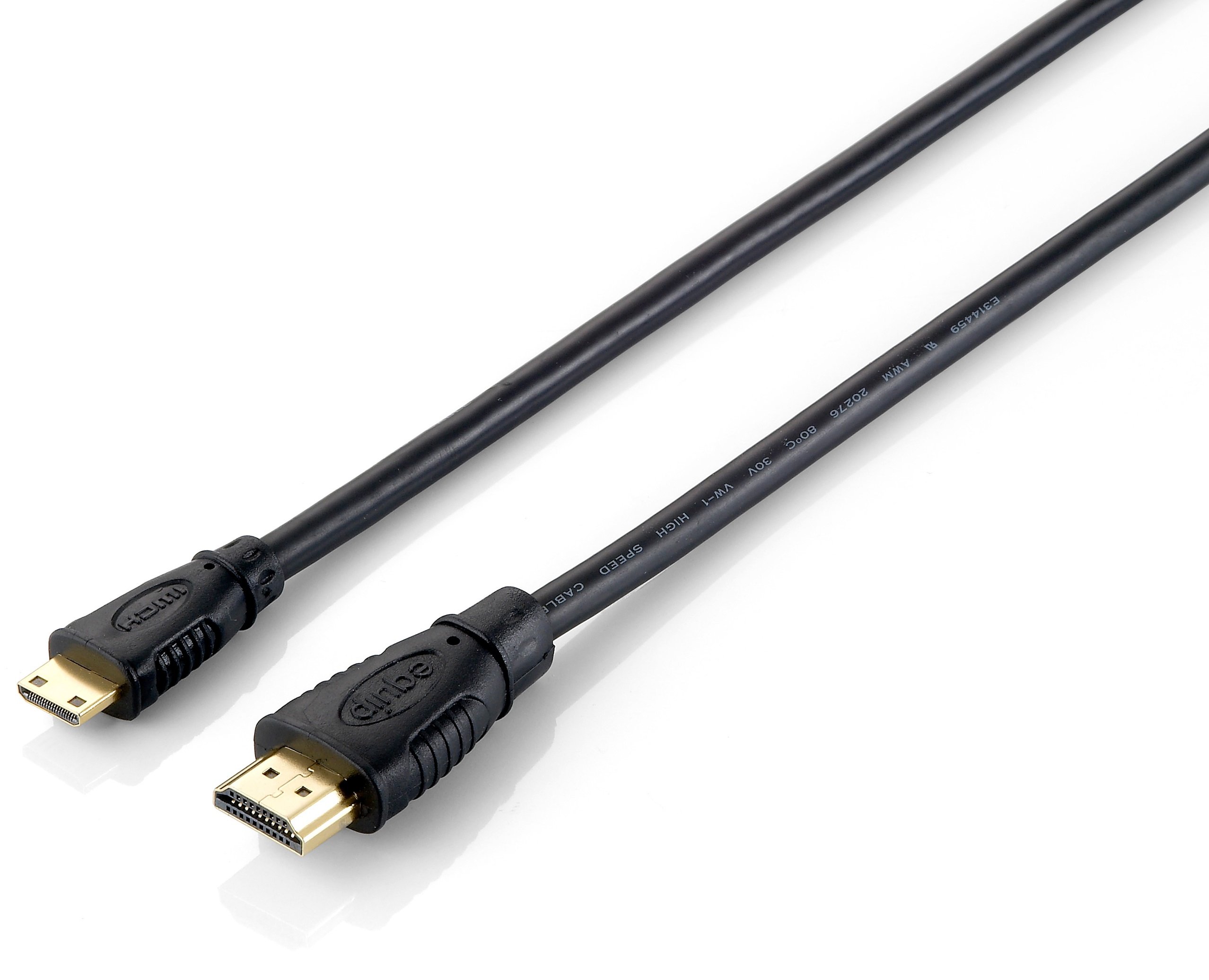 Equip High Speed HDMI to miniHDMI 1m Adapter Cable, M/M black - 119306