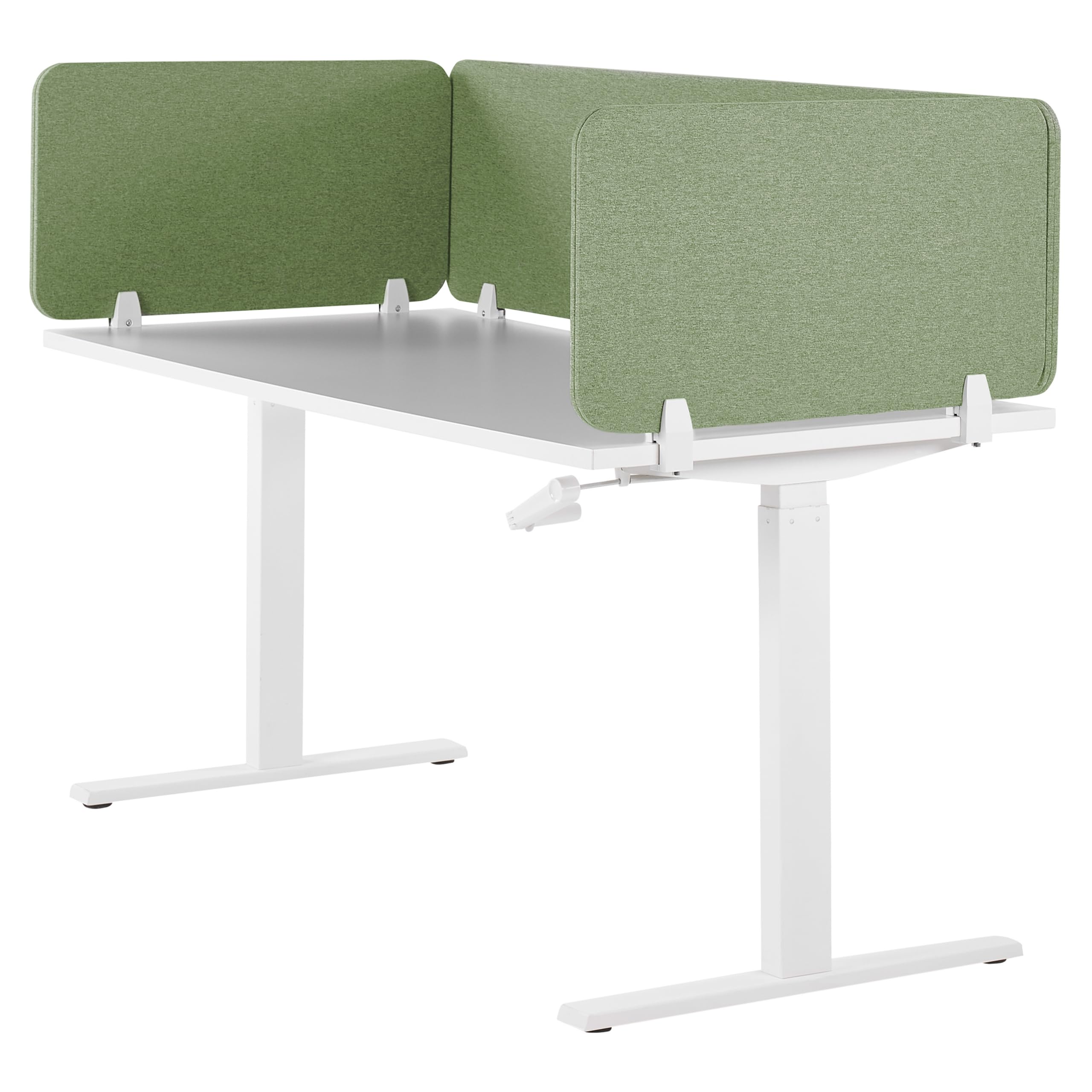 Beliani Séparateur de Bureau Vert Synthétique et Polyester 80 x 40 cm Ecran Visuel Wally