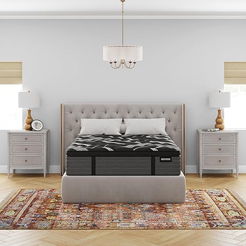 Alpine Breeze - Colchón híbrido EuroTop Graphite de 145 pulgadas acolchado matrimonial firme